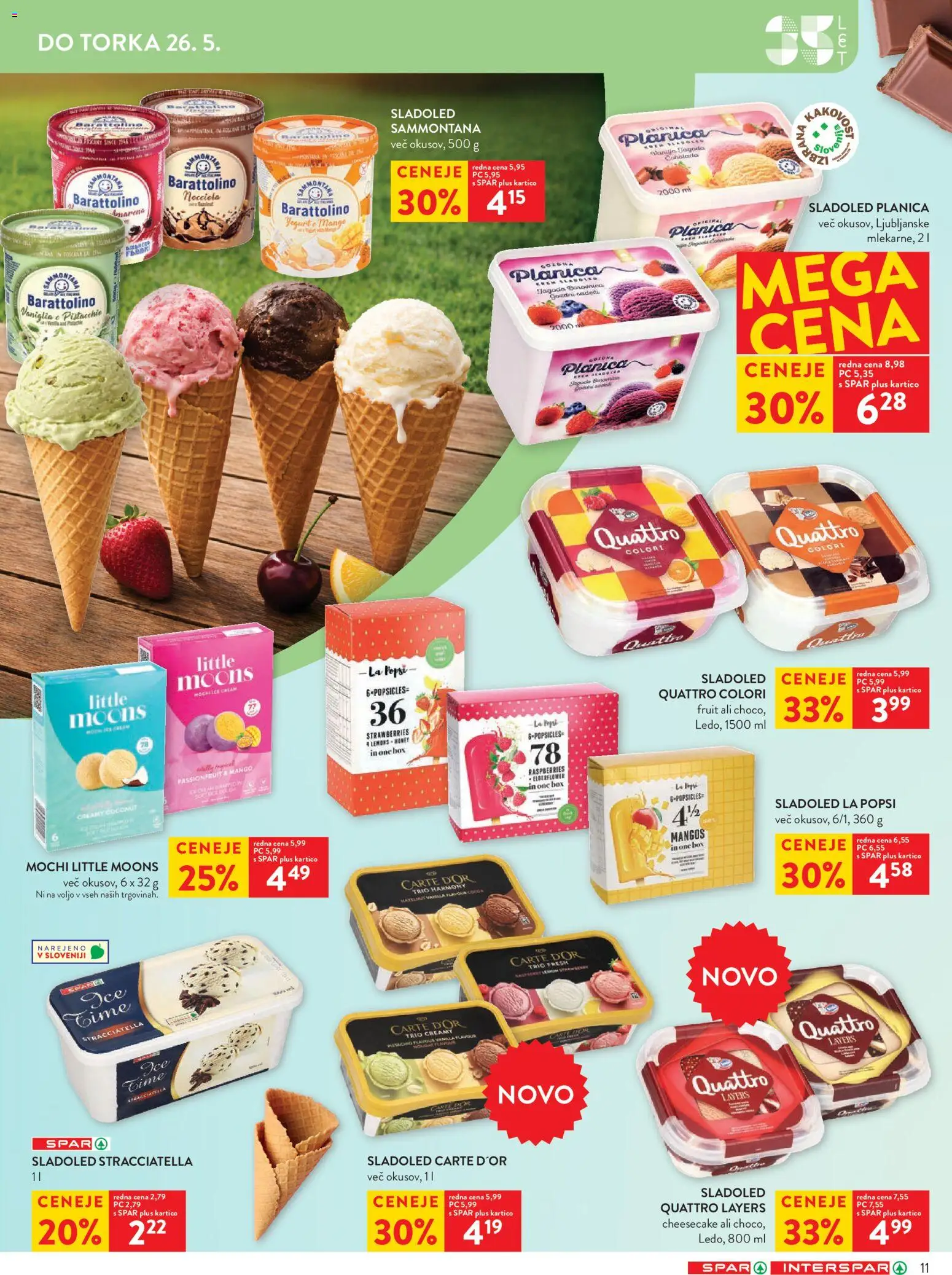 Novi Spar katalog ponudbe – veljaven od 20.05.2026 | Stran: 11 | Izdelki: Sladoled, Mango