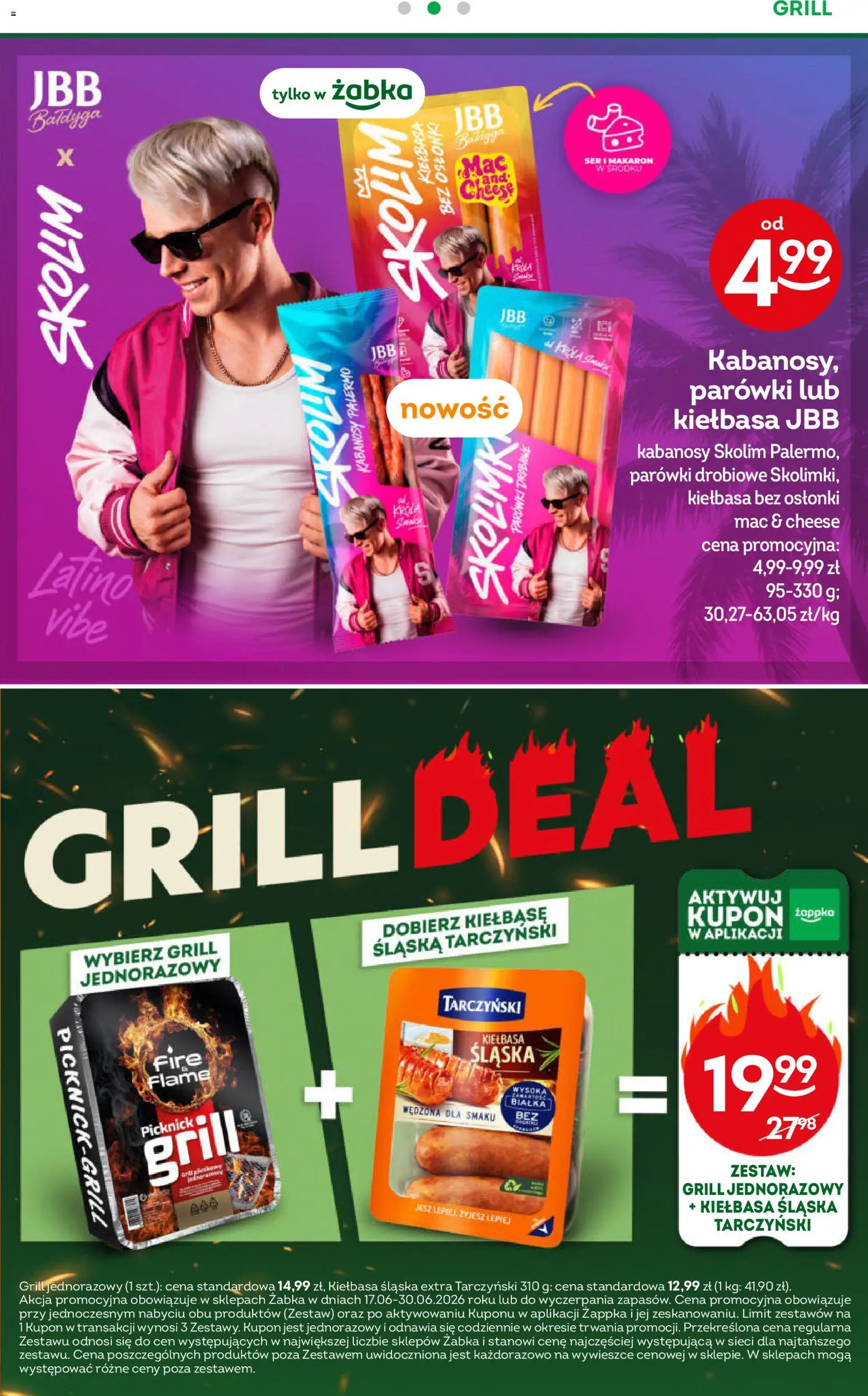 Żabka gazetka od 17.06.2026 | Strona: 29 | Produkty: Kiełbasa, Grill, Kabanosy, Kiełbasa śląska