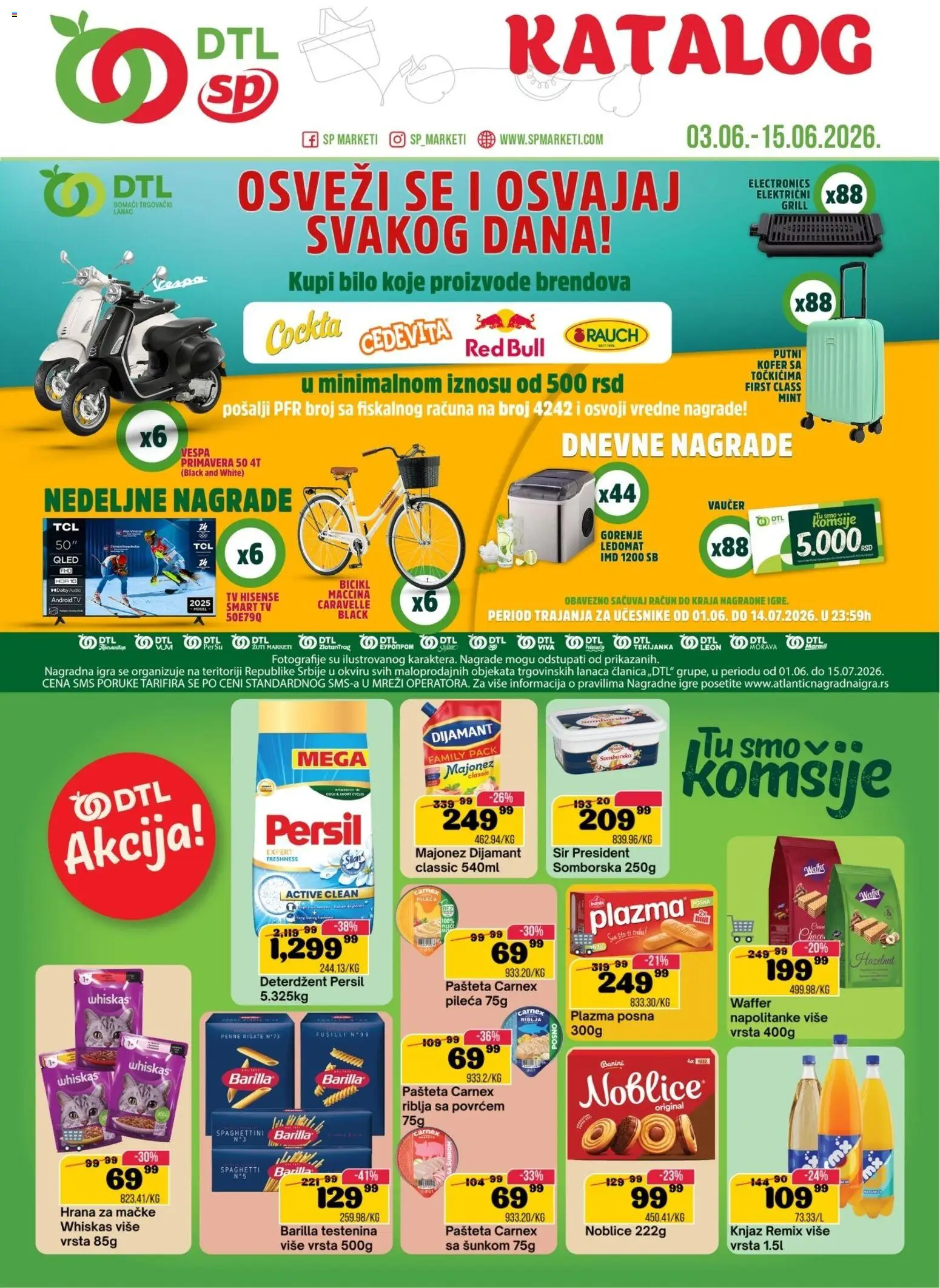 Senta Promet katalog - važi od 03.06.2026 | Strana: 1 | Proizvode: Testenina, Kofer, Noblice, Whiskas