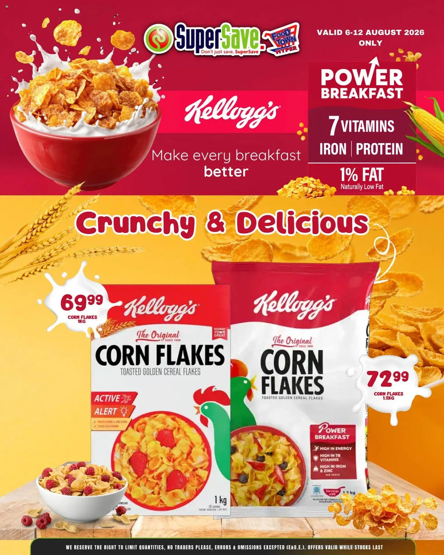 New Super Save catalogue – valid from 06/08/2026 | Page: 12 | Products: Corn, Breakfast, Vitamins, Flakes