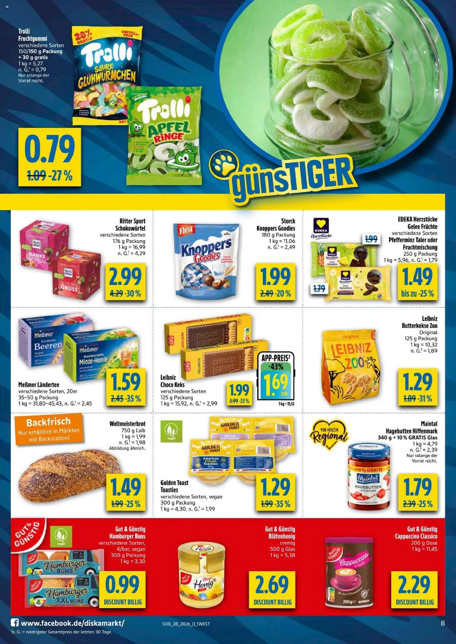 Diska - Diska Angebote Bayern KW28 – gültig ab 06.07.2026 | Seite: 8 | Produkte: Messmer, Ritter sport, Butterkekse, Knoppers
