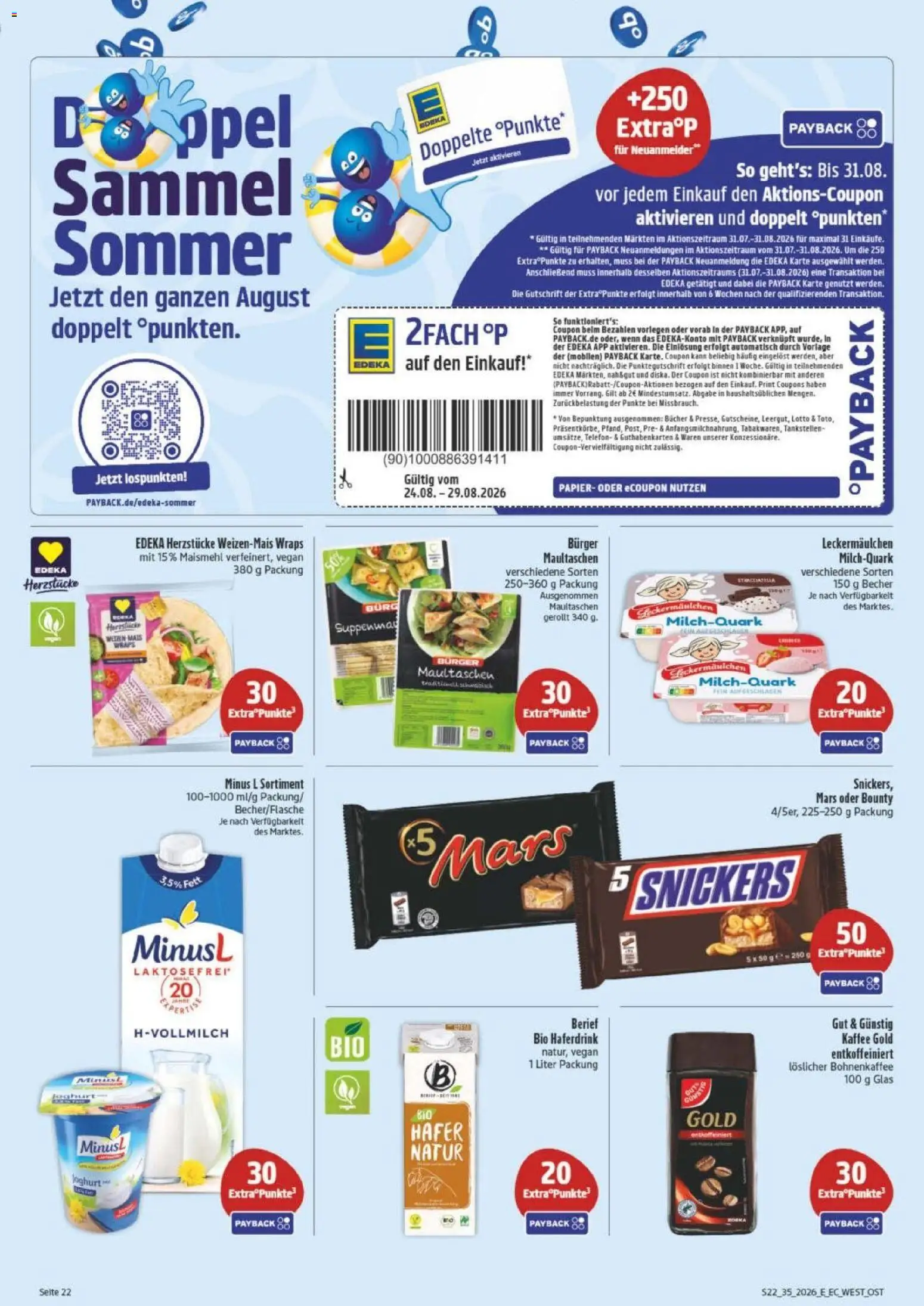 Edeka Prospekt Leipzig – gültig ab 23.08.2026 | Seite: 30 | Produkte: Joghurt, Kaffee, Haferdrink, Maultaschen