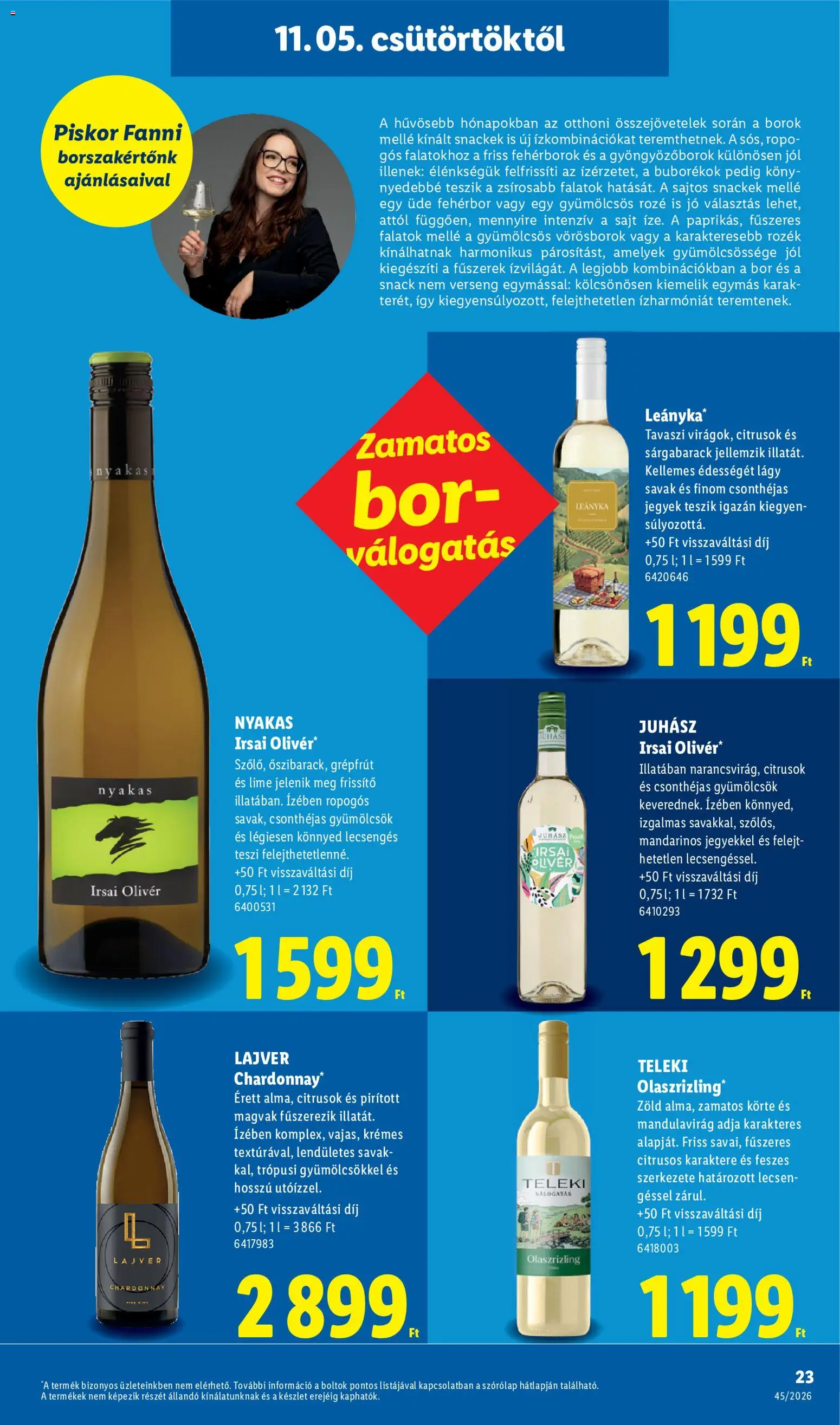 Lidl akciós ujság - amely érvényes a következő dátumtól: 2026.11.05. | Oldal: 23