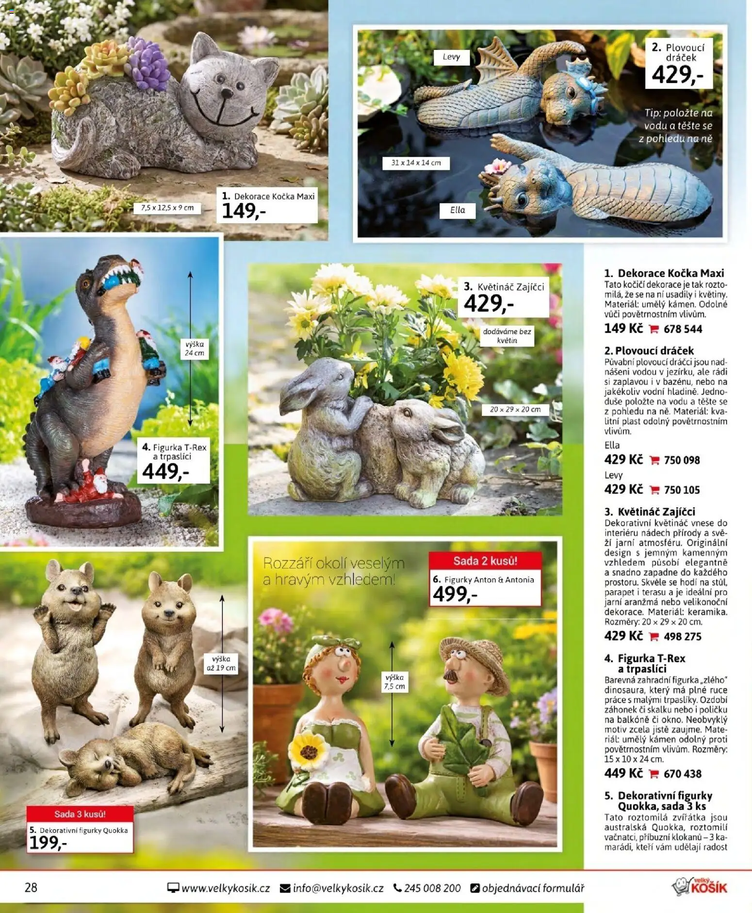 Velký Košík katalog květen 2026 od 01.05.2026 | Strana: 28 | Produkty: Figurky, Květináč, Dekorace