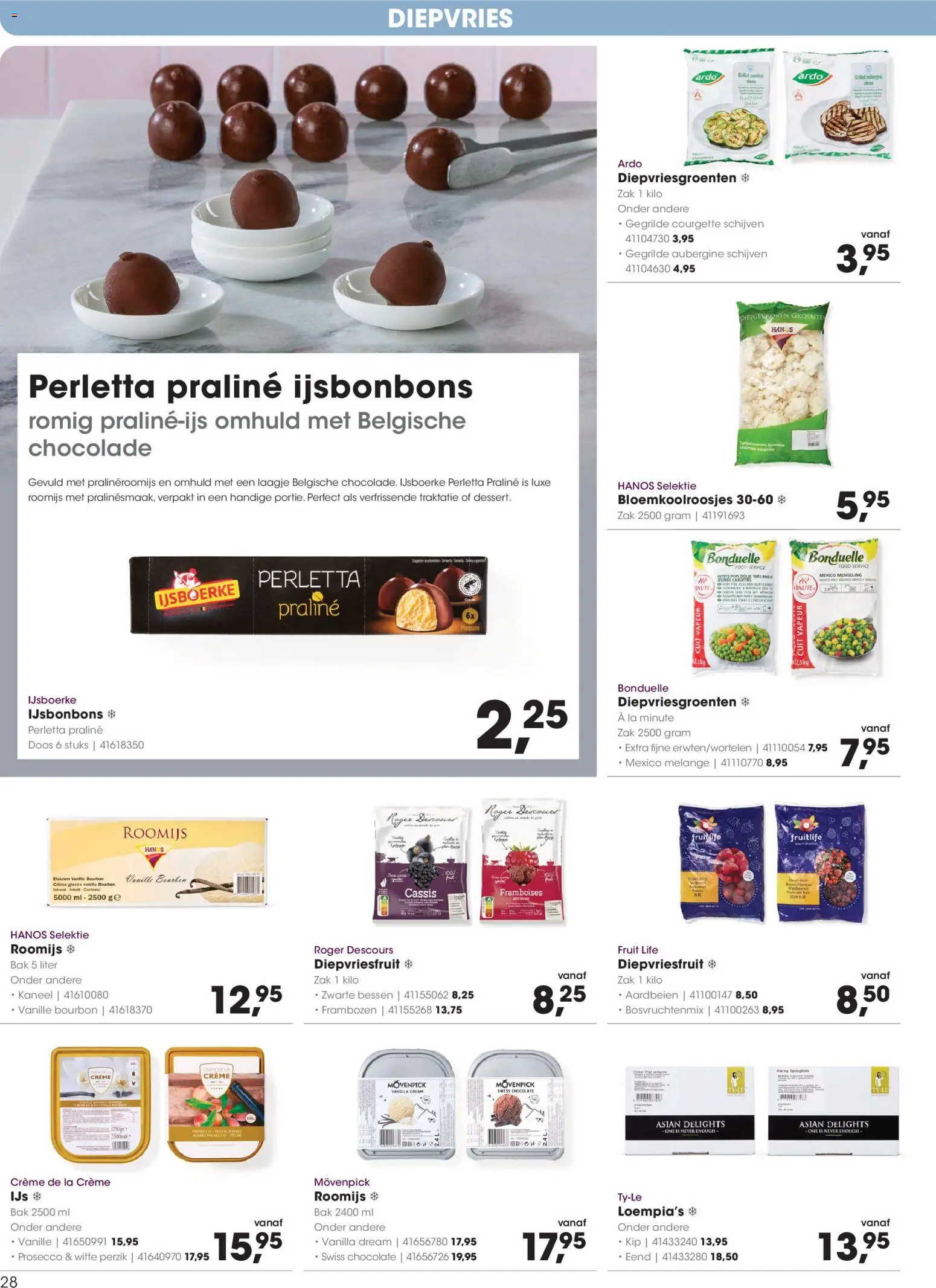 {H1} | Pagina: 28 | Producten: Chocolade, Antipasti, La, Fruit