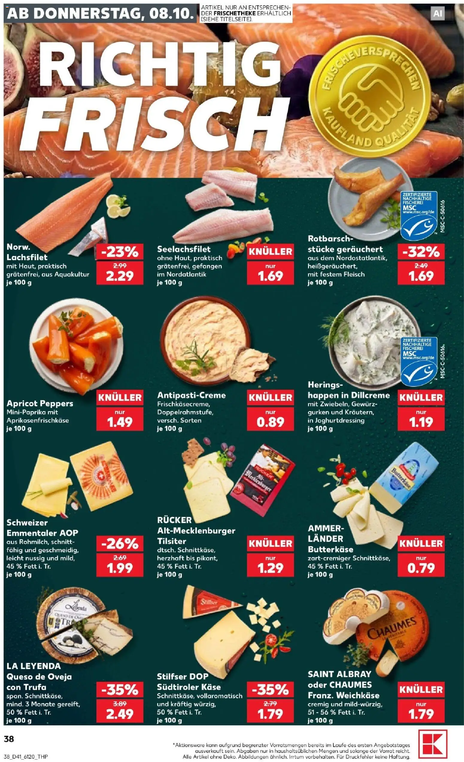 Kaufland Prospekt Bremen – gültig ab 08.10.2026 | Seite: 40 | Produkte: Käse, Fleisch, Gurken