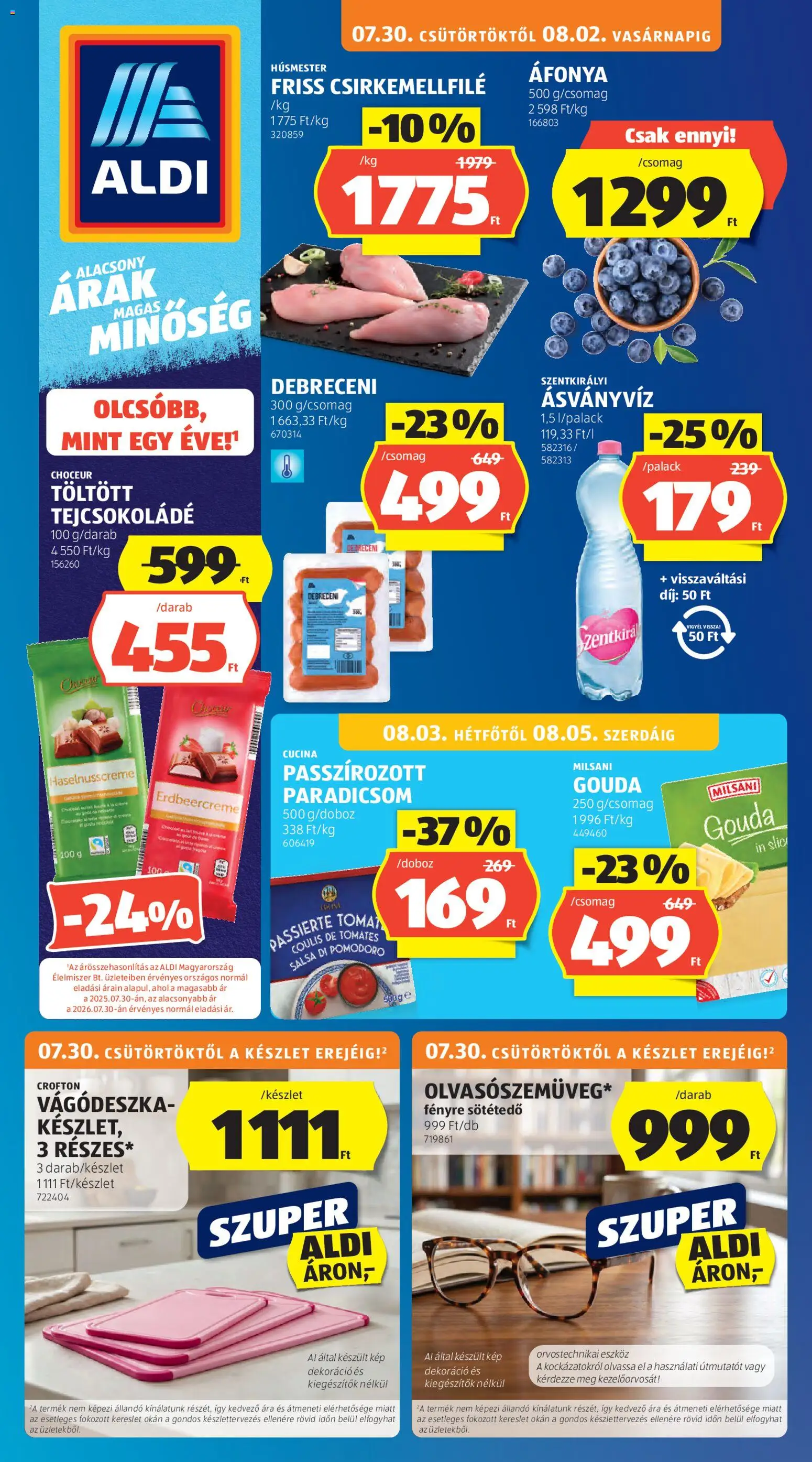 Aldi akciós ujság - amely érvényes a következő dátumtól: 2026.07.30. | Oldal: 1