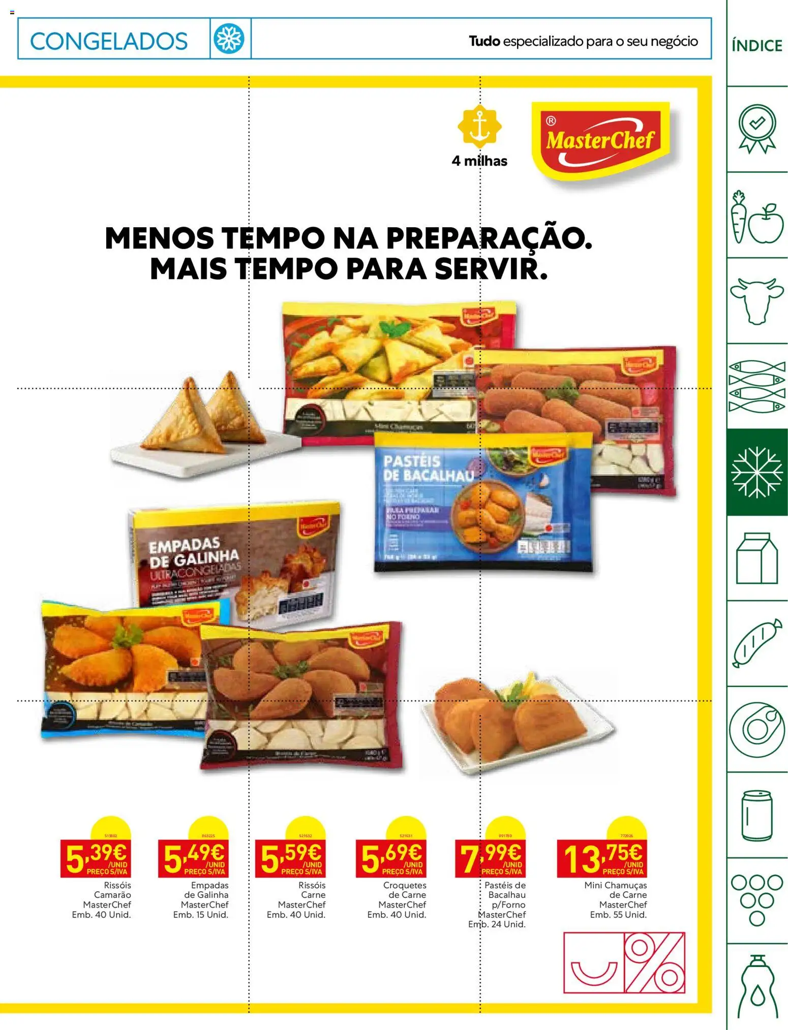 Recheio folheto Horeca │ válido de 13/10/2026 | Página: 9 | Produtos: Bacalhau, Croquetes, Camarão, Carne