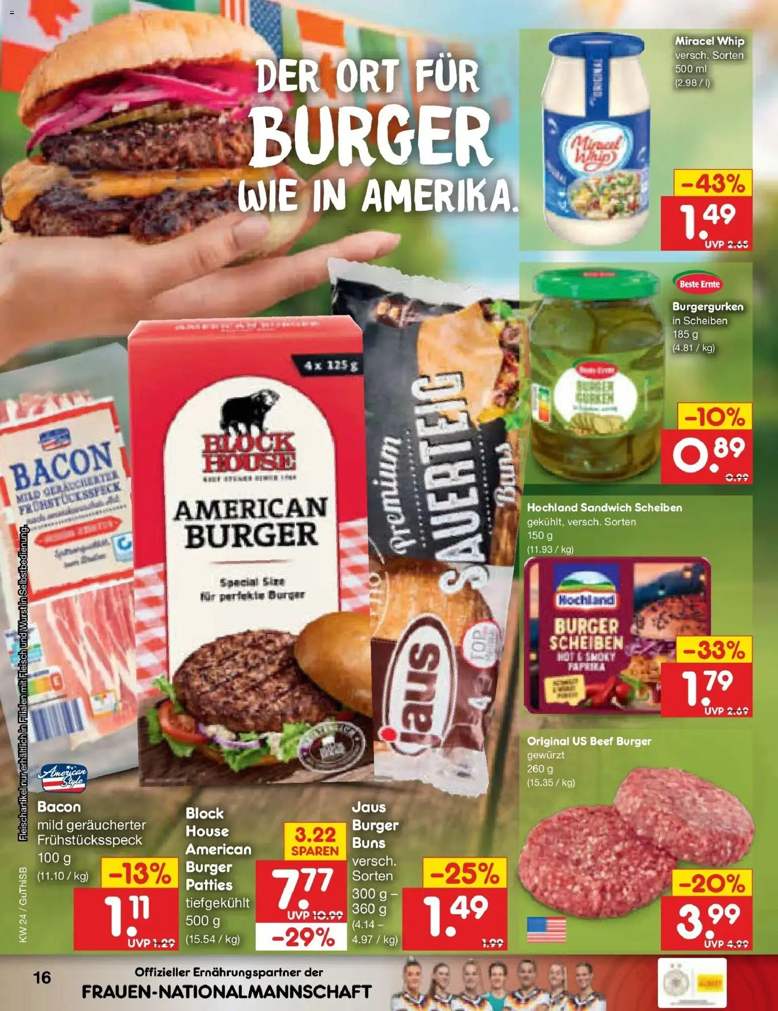 Netto Marken-Discount Prospekt Pirna – gültig ab 08.06.2026 | Seite: 26 | Produkte: Burger, Miracel whip, Wurst, Fleisch