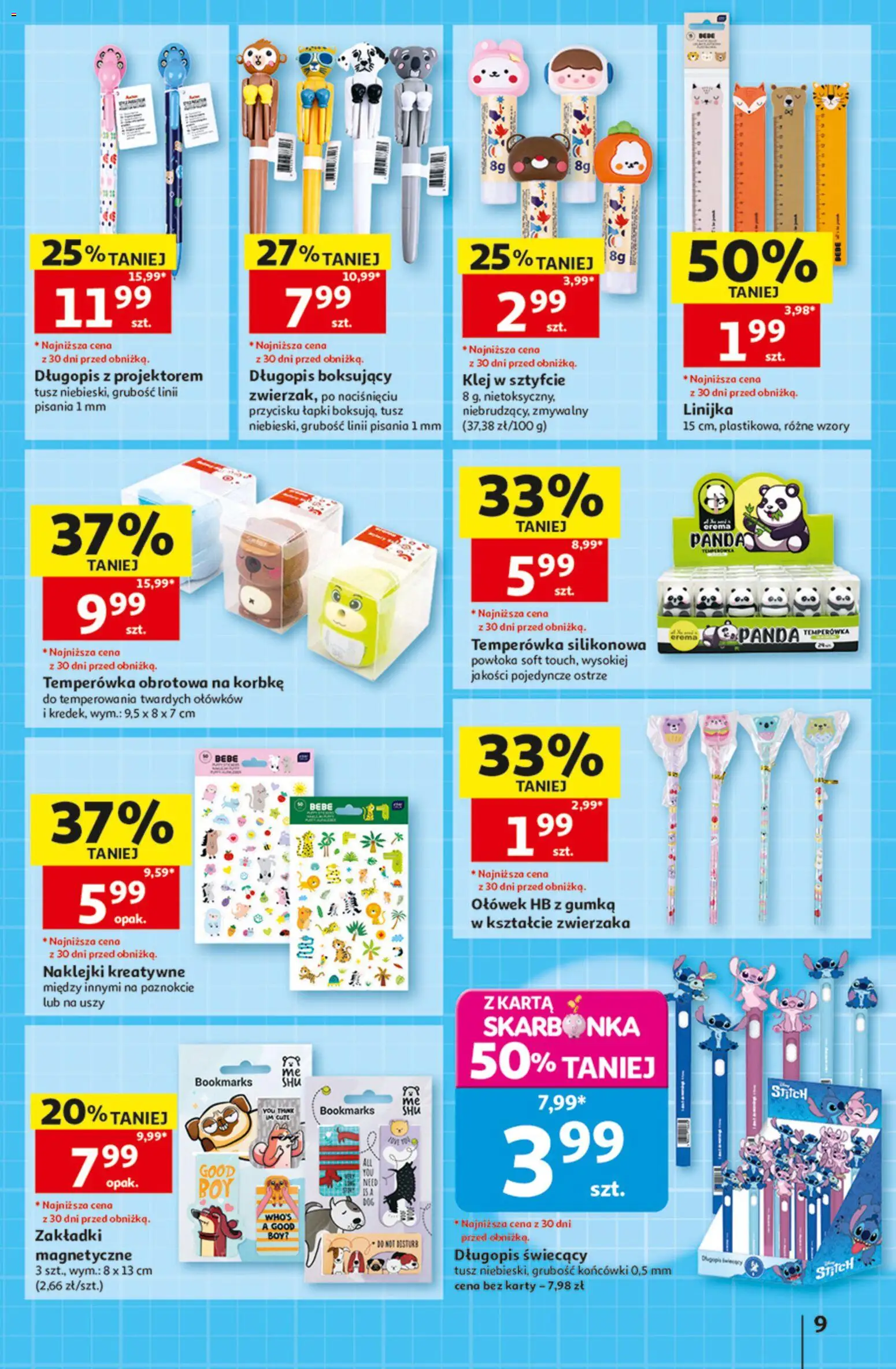 Auchan gazetka - 30 Lat Hipermarket od 06.08.2026 | Strona: 9 | Produkty: Karta, Temperówka, Naklejki