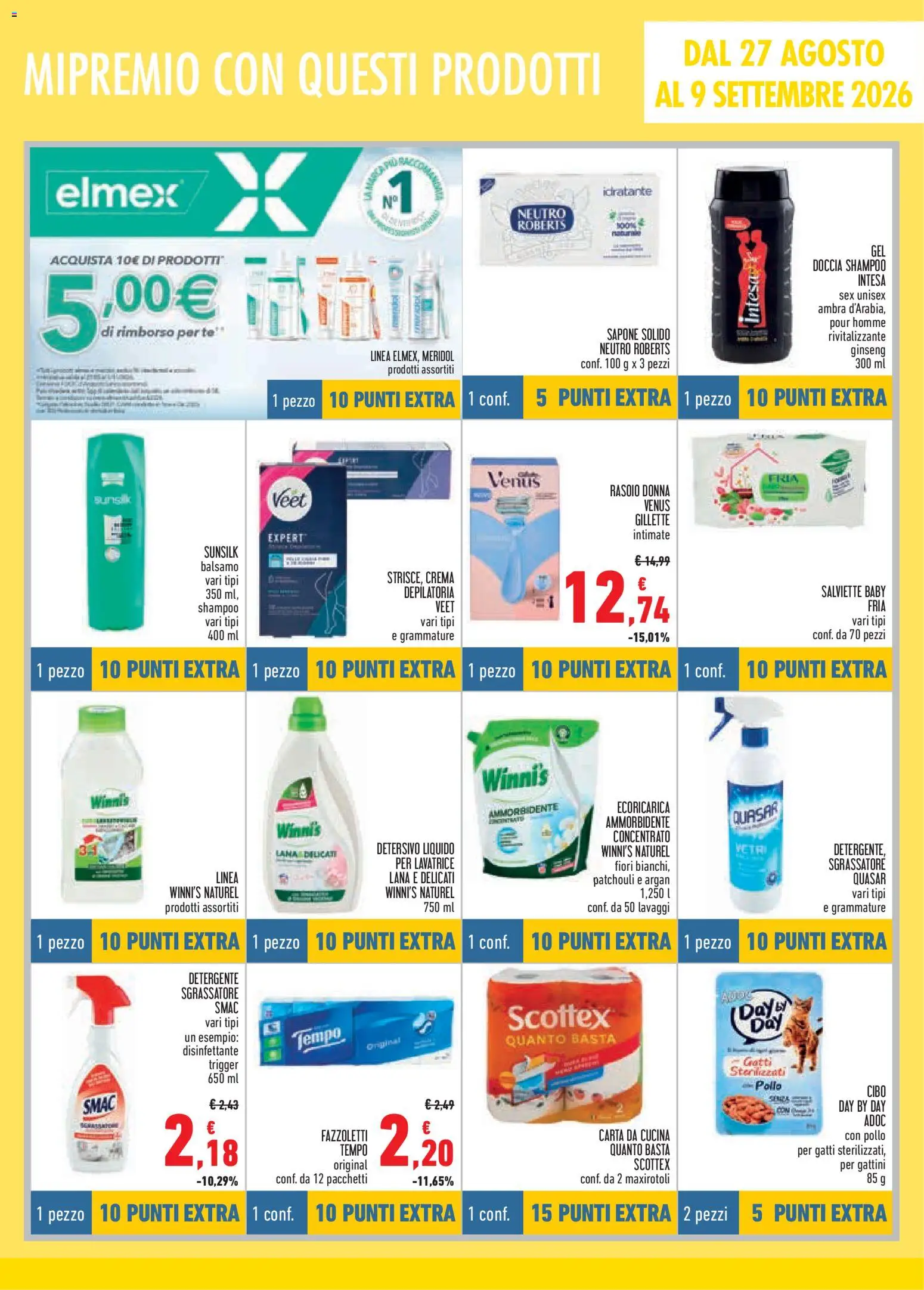 Volantino Conad del 13/08/2026 | Pagina: 15 | Prodotti: Crema depilatoria, Detergente, Lavatrice, Doccia