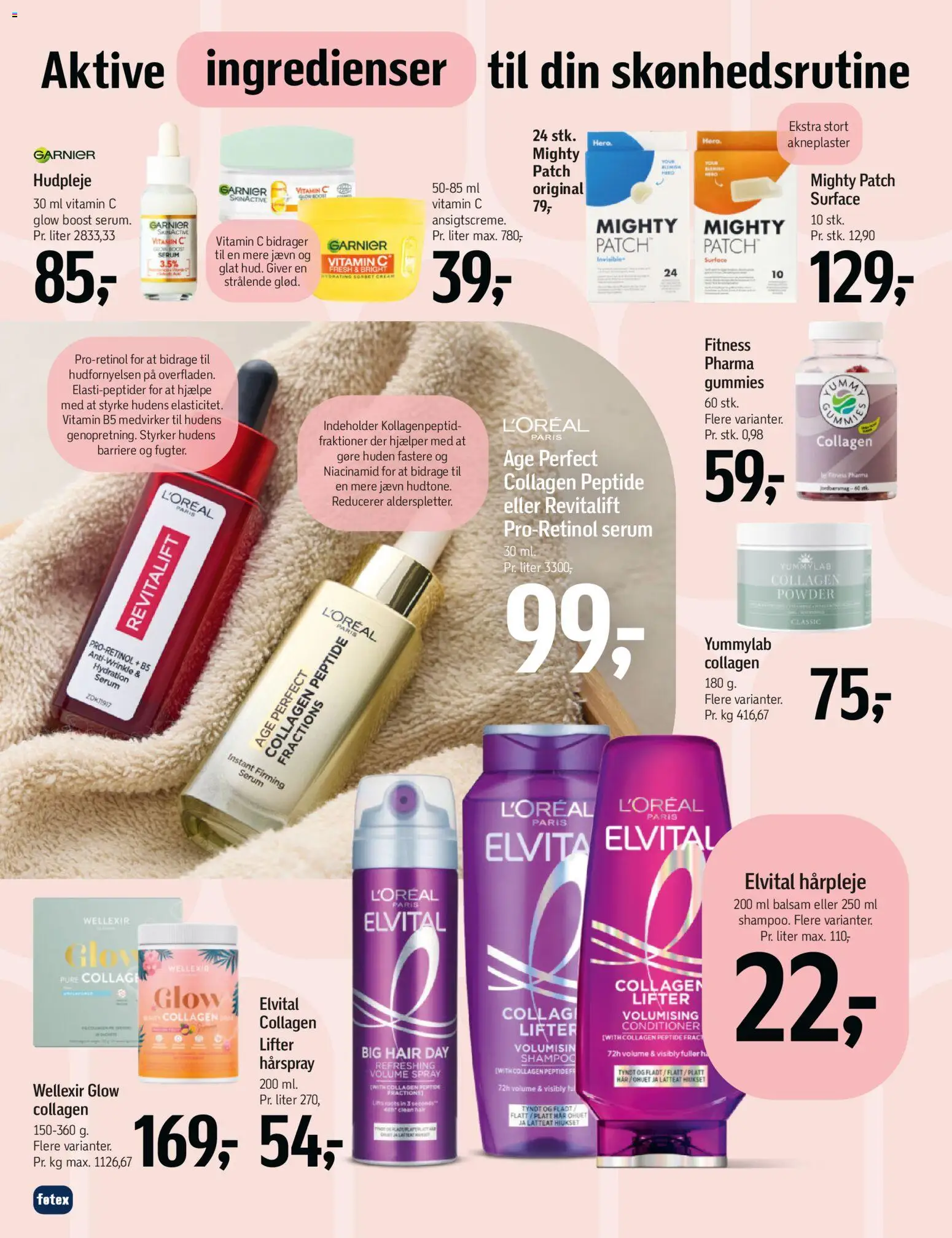 Føtex tilbudsavis – gyldig fra 29.05.2026 | Side: 4 | Produkter: Shampoo, Balsam, Hårspray, Collagen