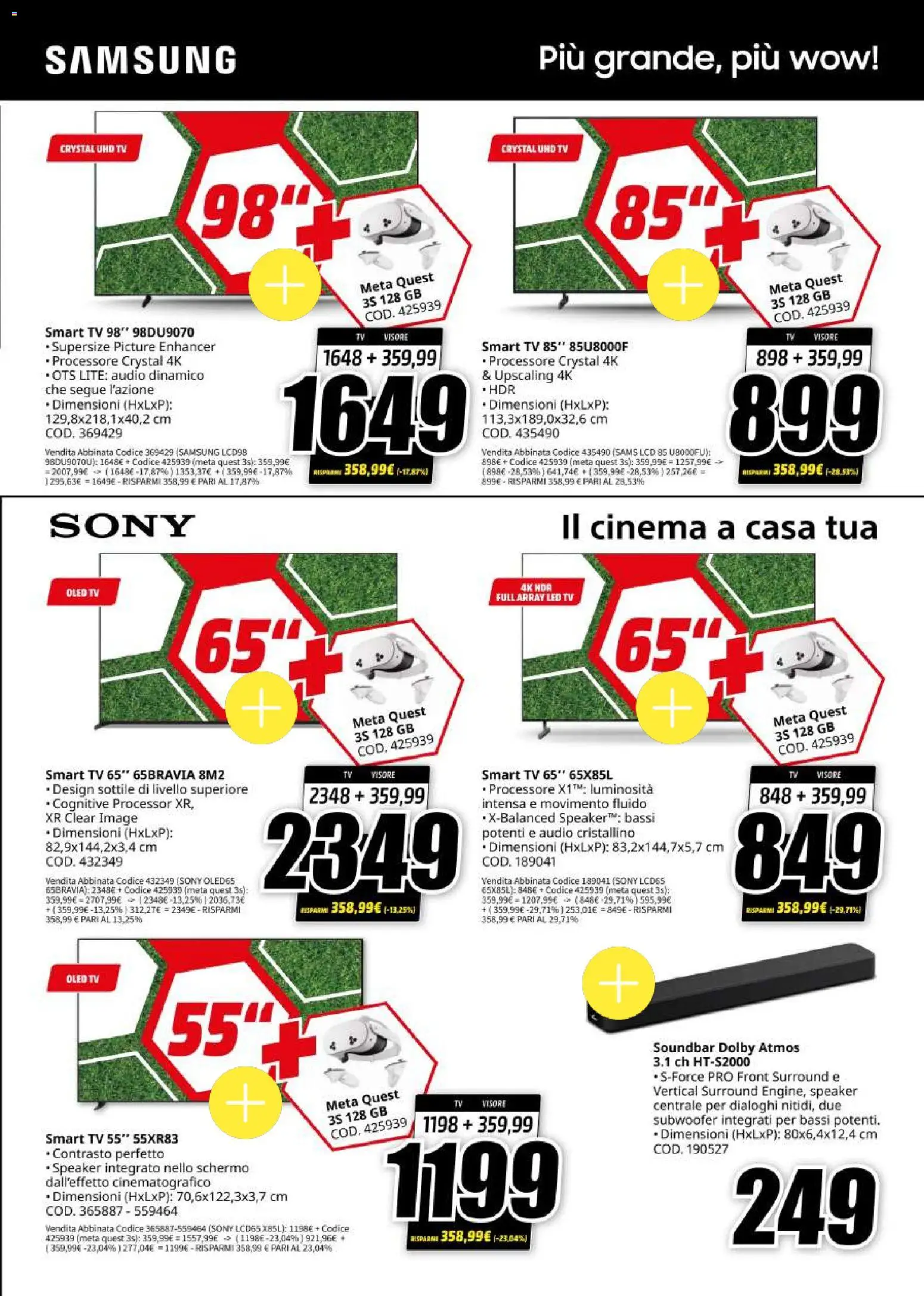 Volantino Media World del 18.05.2026 | Pagina: 5 | Prodotti: smart TV, Soundbar, Speaker, Samsung