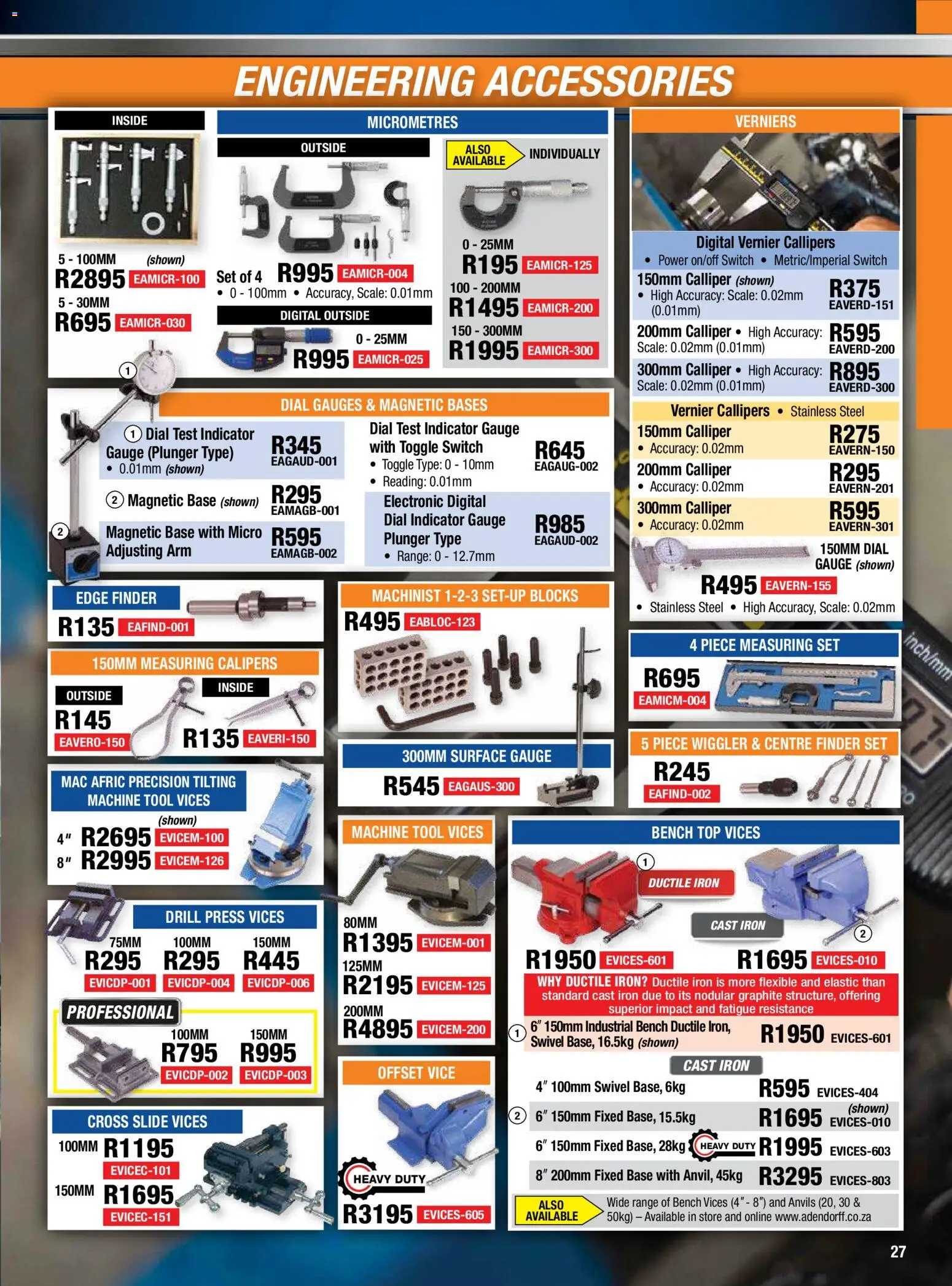 New Adendorff catalogue – valid from 01/10/2026 | Page: 29 | Products: Scale, Iron, Press, Drill
