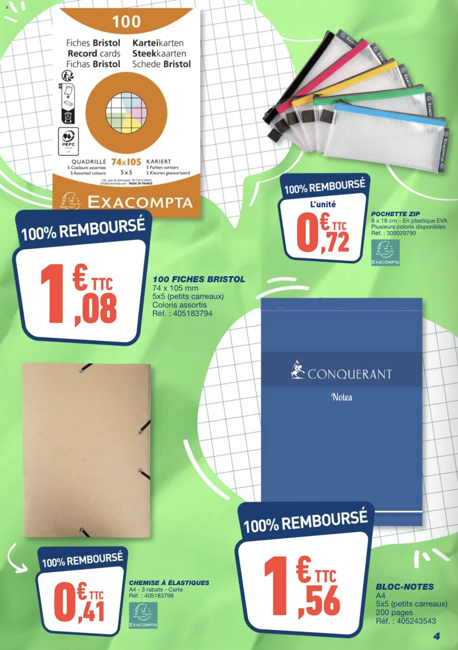 {H1} | Page: 4 | Produits: Chemise, Élastiques