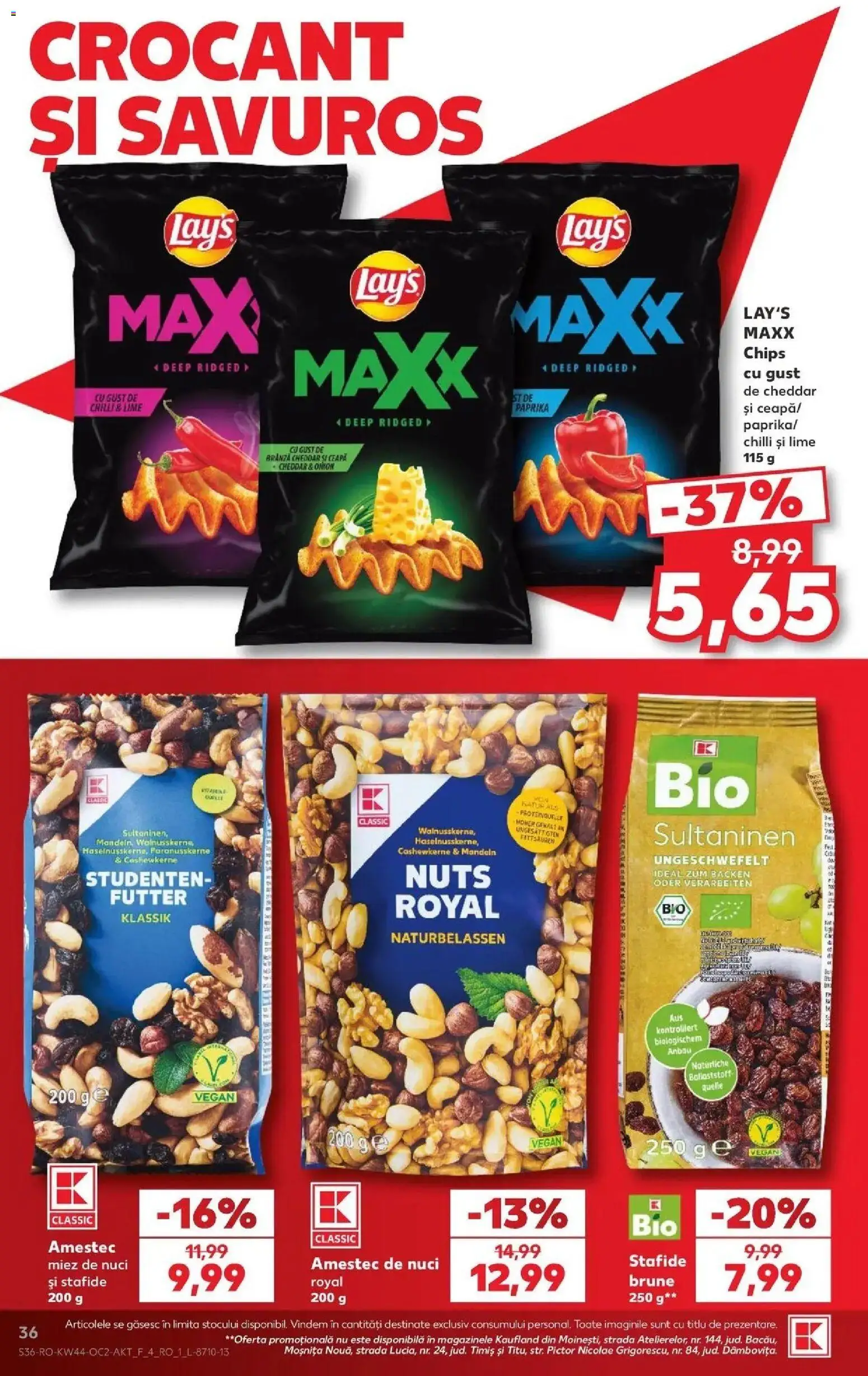 Kaufland Otopeni 28.10.2026 - Revista si Oferta | Pagină: 36 | Produse: Brânză, Amestec, Stafide, Ceapă