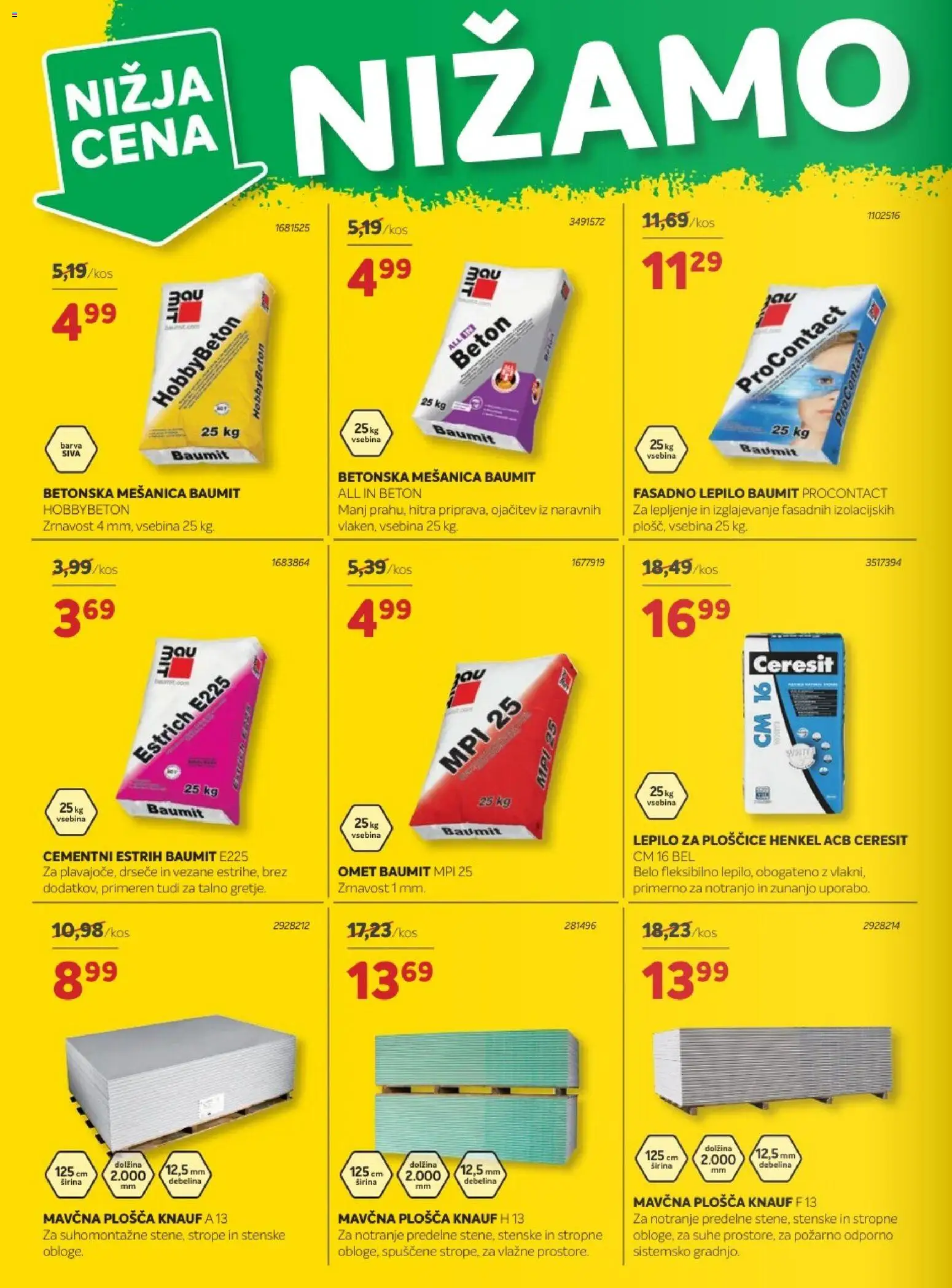 Novi Merkur katalog ponudbe – veljaven od 02.09.2026 | Stran: 2 | Izdelki: Ploščice, Lepilo, Beton