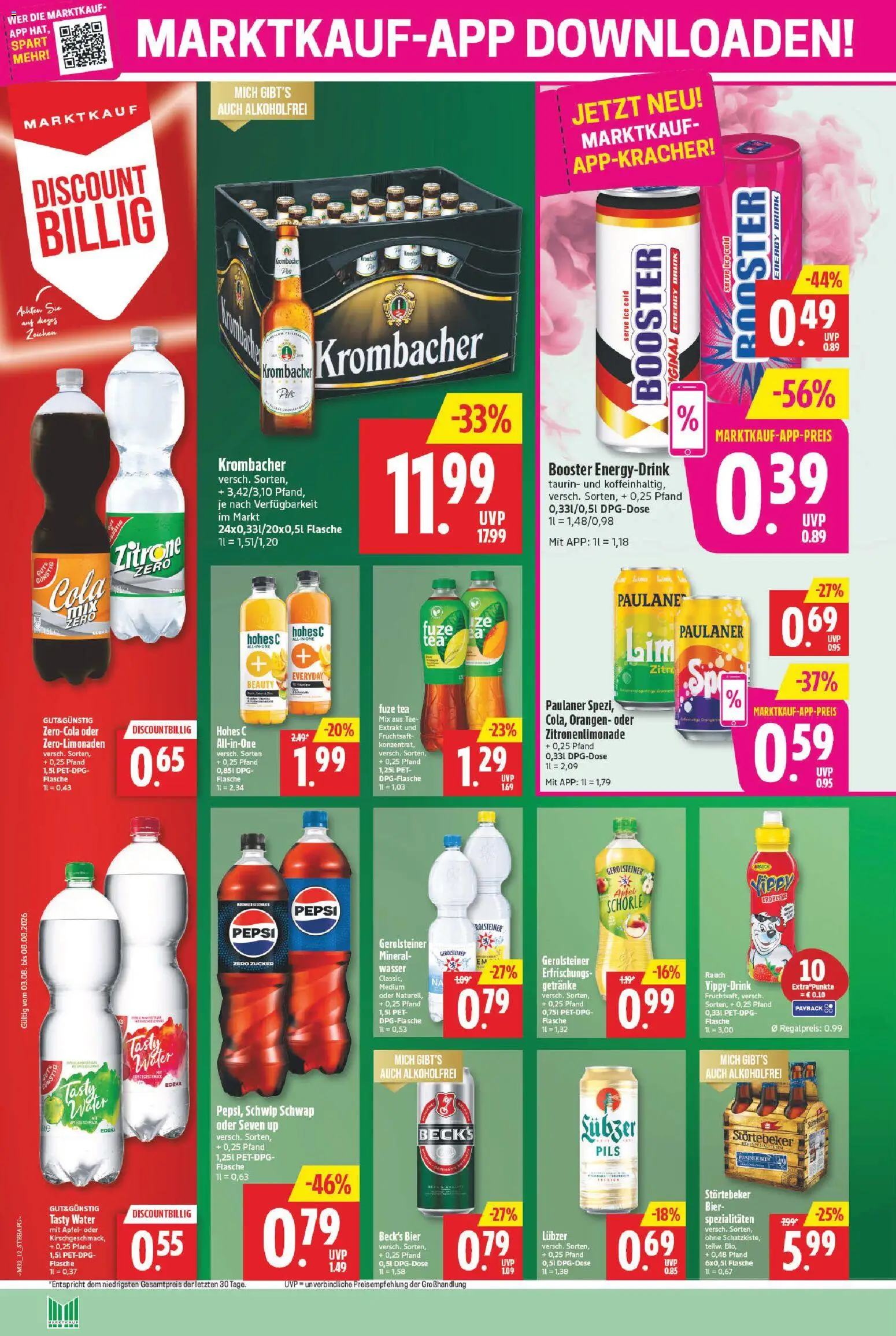 Marktkauf Prospekt – gültig ab 03.08.2026 | Seite: 12 | Produkte: Cola, Äpfel, Pepsi, Fruchtsaft