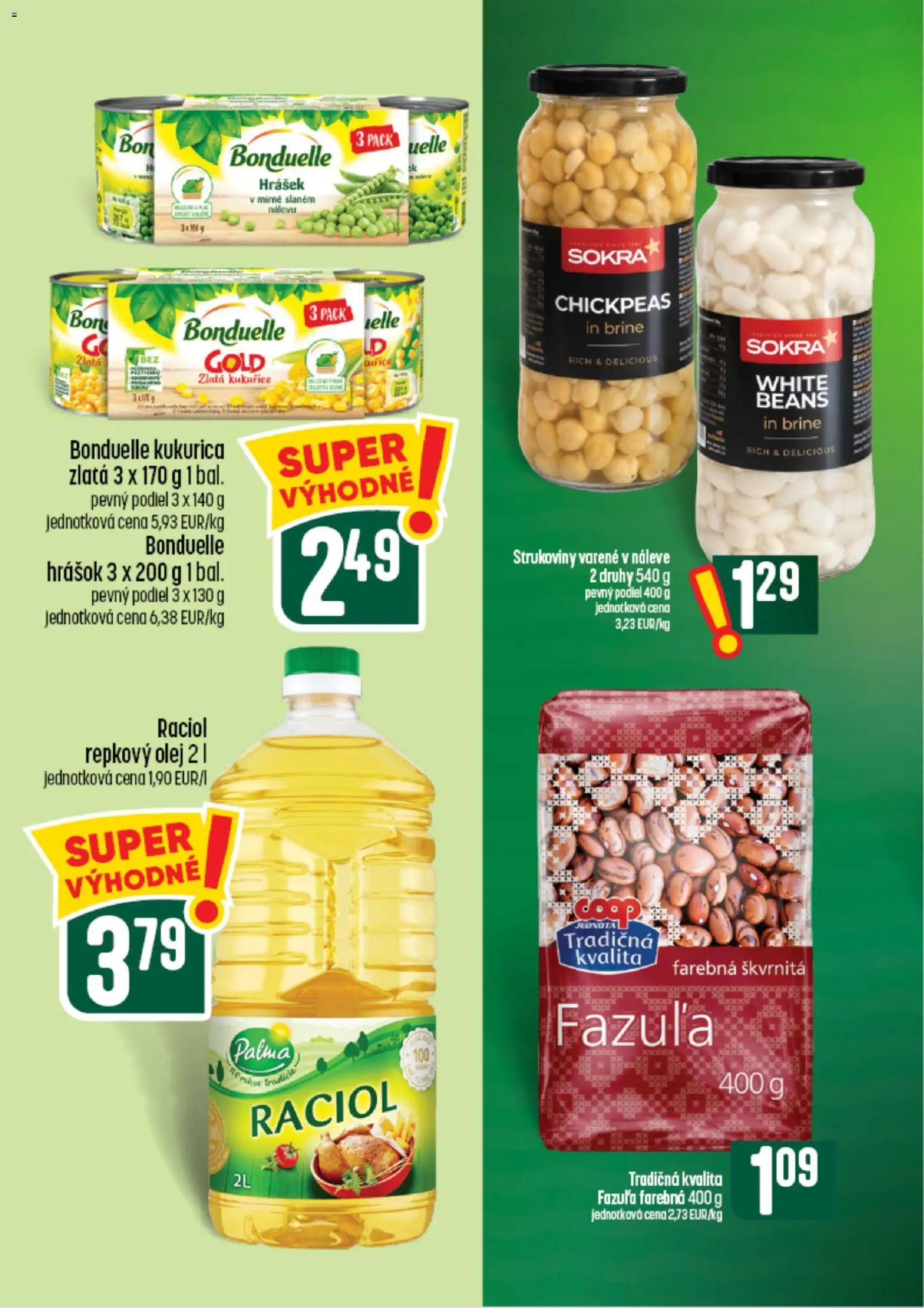 Nové COOP Jednota akcie – leták je platný od 26.08.2026 | Strana: 38 | Produkty: Olej, Fazuľa, Repkový olej, Kukurica