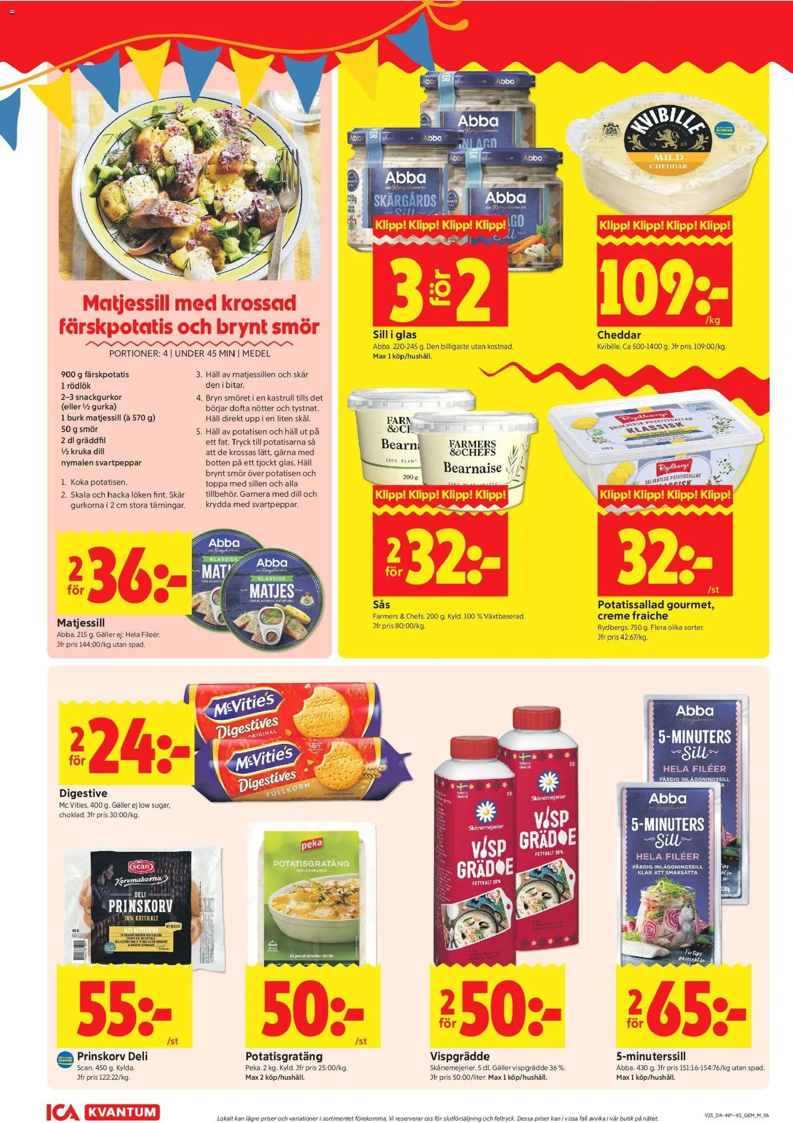ICA Kvantum reklamblad aktuell från 15.06.2026 | Sida: 6 | Produkter: Visp, Prinskorv, Galler, Vispgrädde