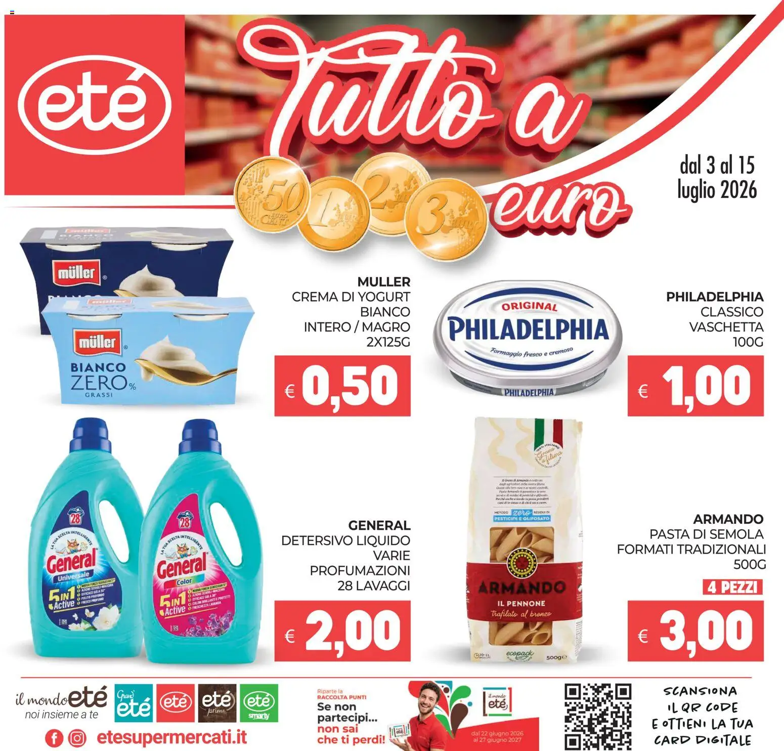 Volantino Eté del 03/07/2026 | Pagina: 1 | Prodotti: Crema, Yogurt, Tè, Formaggio