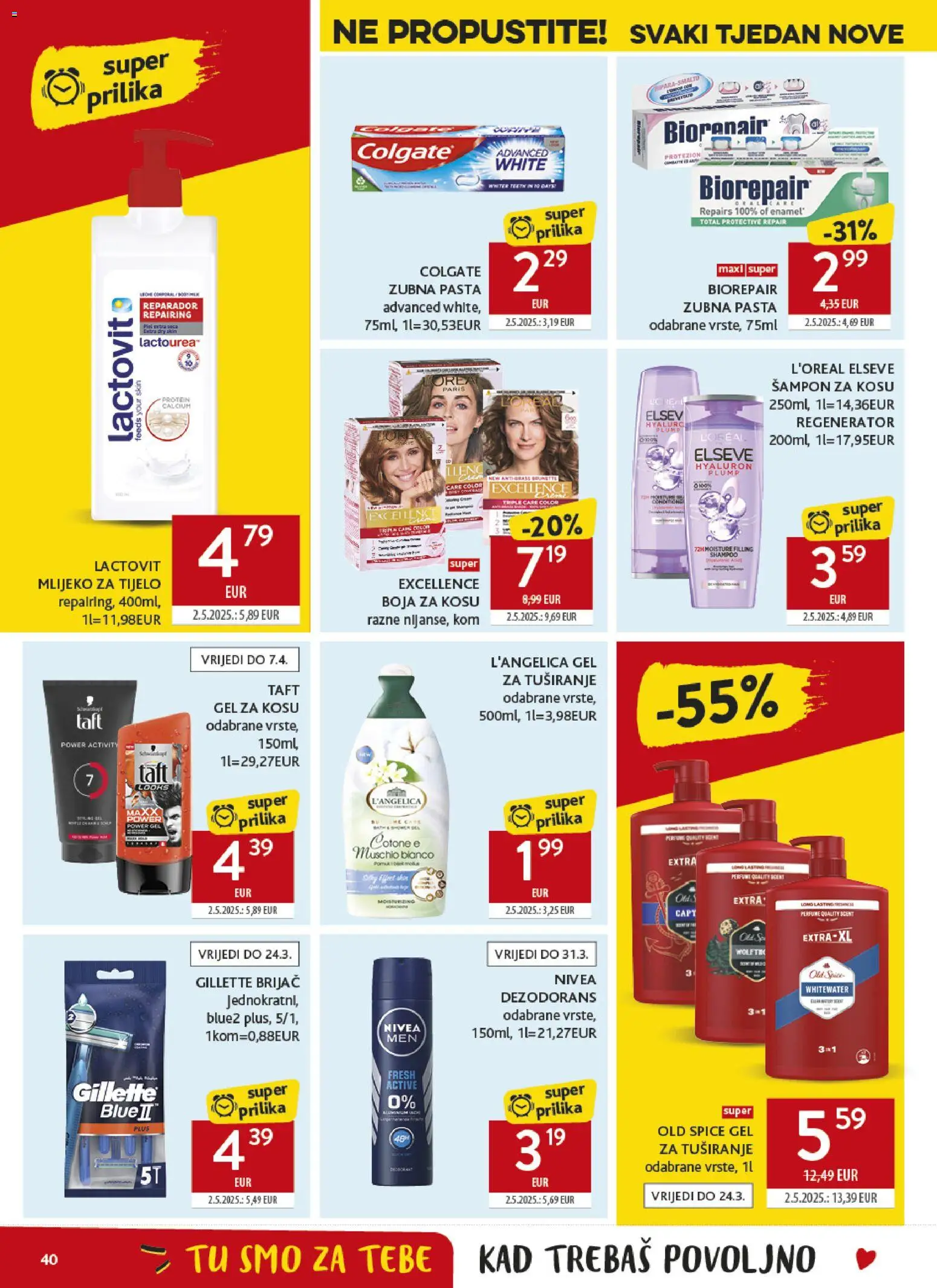 Konzum HR akciós ujság - amely érvényes a következő dátumtól: 11.03.2026 | Oldal: 40 | Termékek: Old spice, Sampon