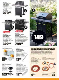 Tokmanni-mainoslehti voimassa 02.04.2026 alkaen | Sivu: 19 | Tuotteet: Letku, Grilli, Kaasugrilli, Voi