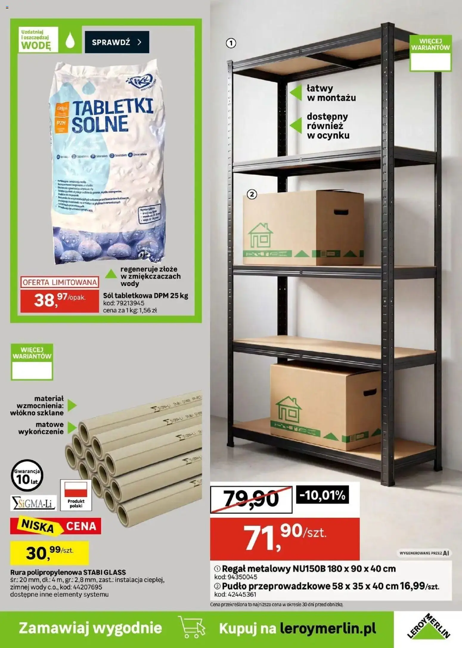Leroy Merlin gazetka od (28.08.2026 - 08.09.2026) | Strona: 35 | Produkty: Regał metalowy, Regał, Sól