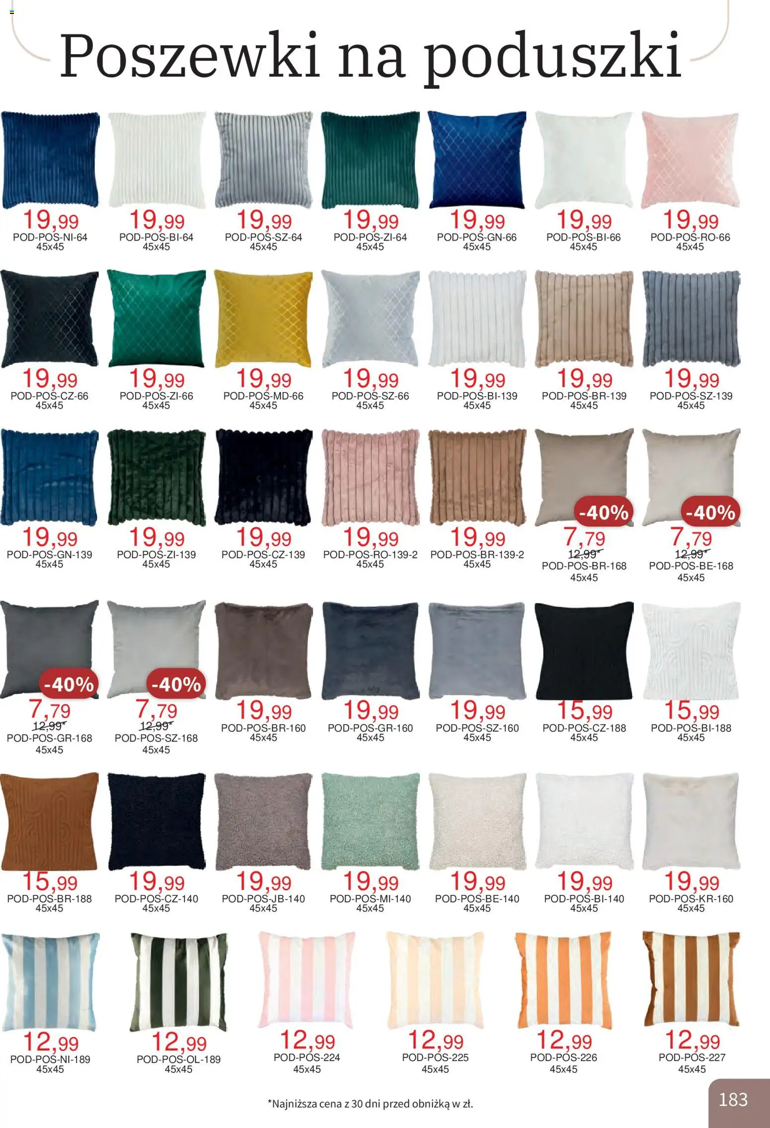 Bodzio Katalog od 01.10.2026 | Strona: 183 | Produkty: Poszewki na poduszki