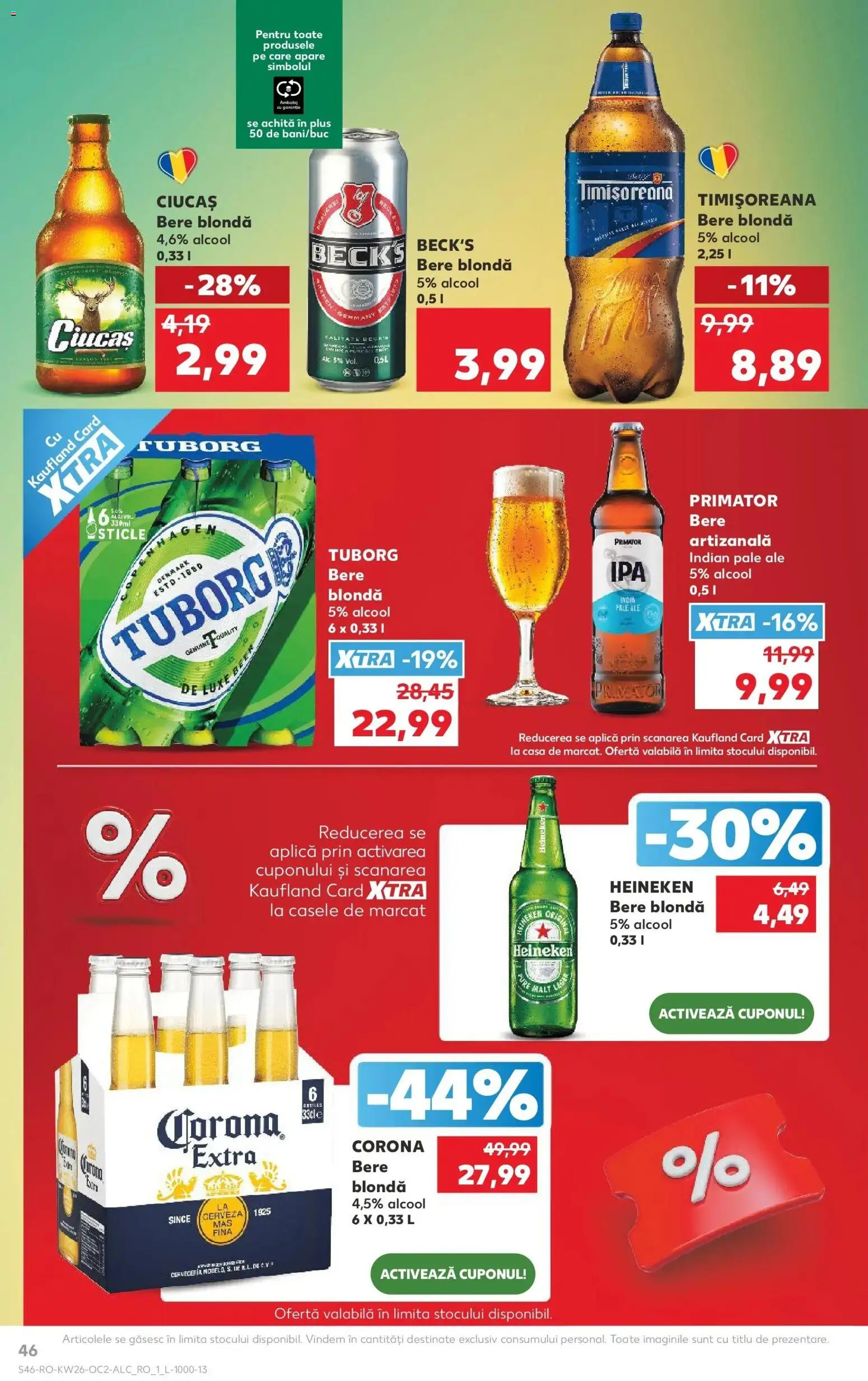 Noul catalog Kaufland – valabil de la 24.06.2026 | Pagină: 46 | Produse: Bere