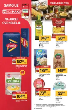 Maxi katalog - pregled Maxi kataloga - važi od 28.05.2026 | Strana: 18 | Proizvode: Monini, Brašno, Pirinač, Pašteta