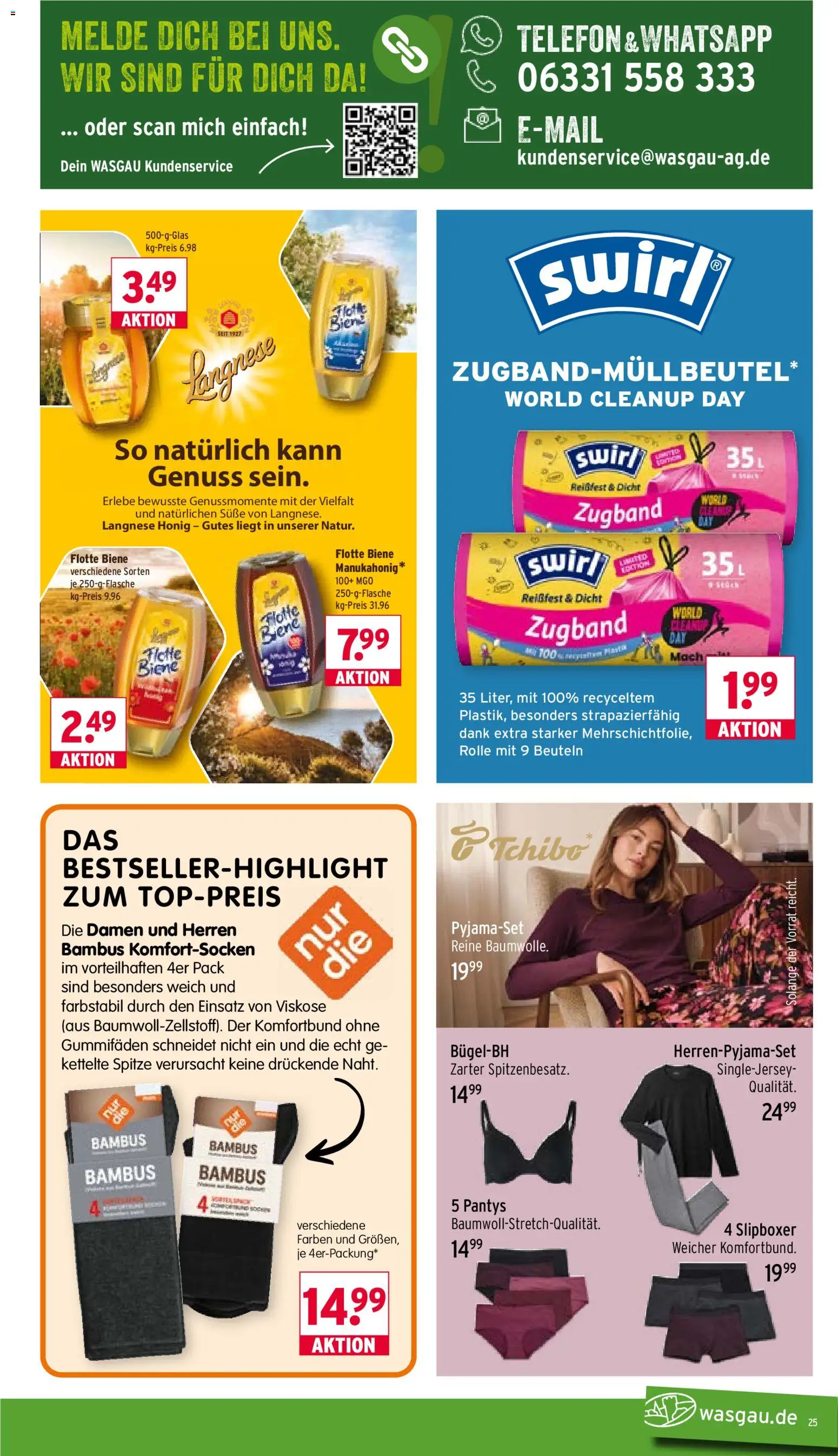 Wasgau Prospekt – gültig ab 31.08.2026 | Seite: 25 | Produkte: Langnese, Telefon