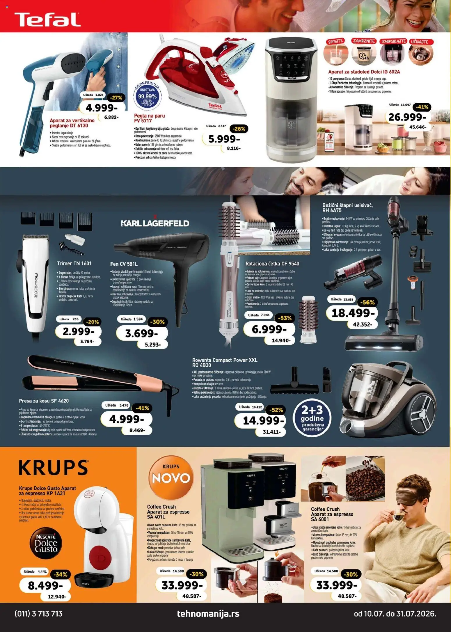 Tehnomanija katalog - važi od 10.07.2026 | Strana: 14 | Proizvode: Dolce Gusto, Kafa, Trimer, Pegla na paru