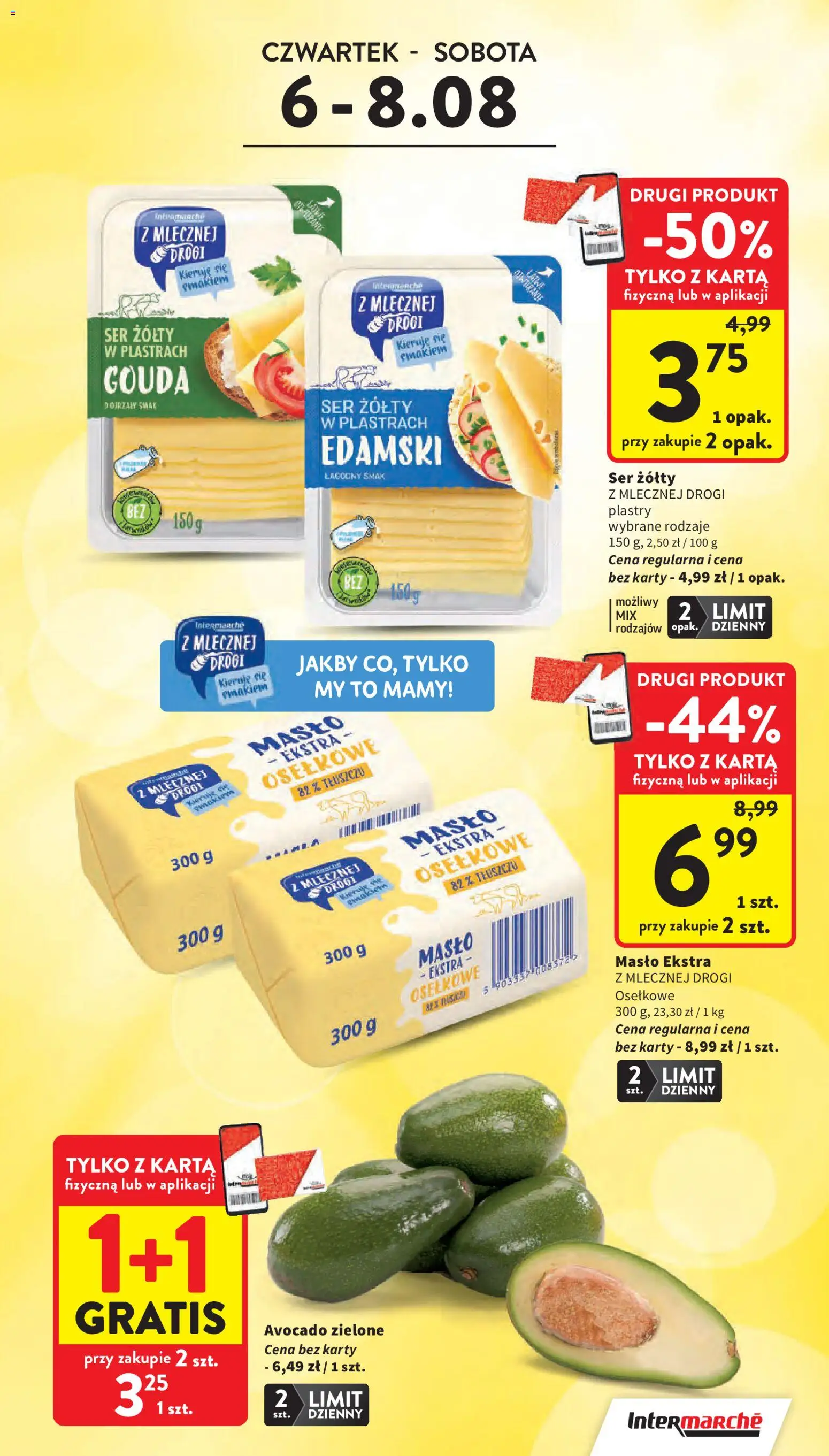 Intermarche gazetka od 06.08.2026 | Strona: 3 | Produkty: Ser żółty, Karta, Masło, Ser