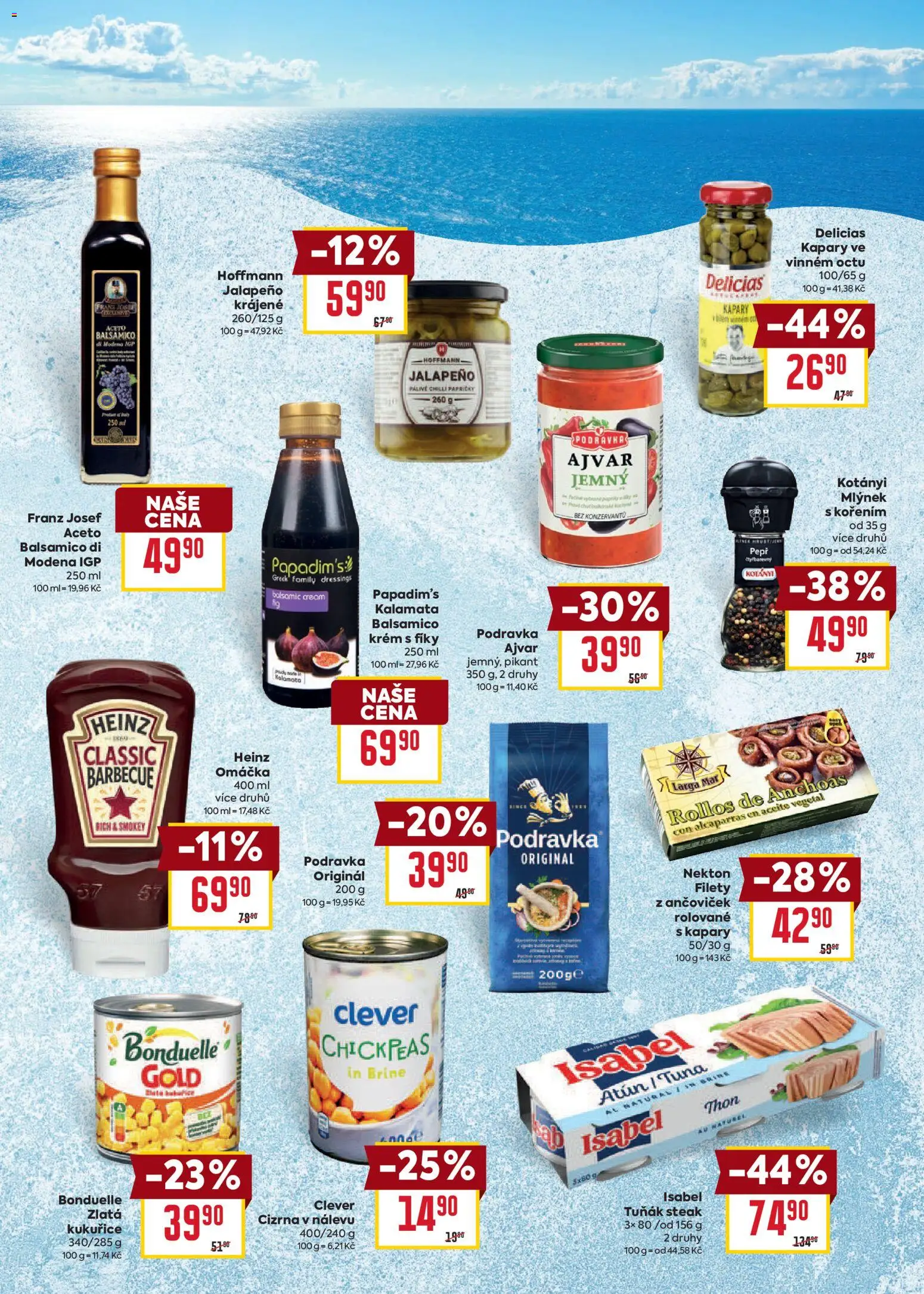 Billa leták - Bohatá chuť středomoří od 20.05.2026 | Strana: 7 | Produkty: Tuňák, Kapary, Ajvar, Balsamico