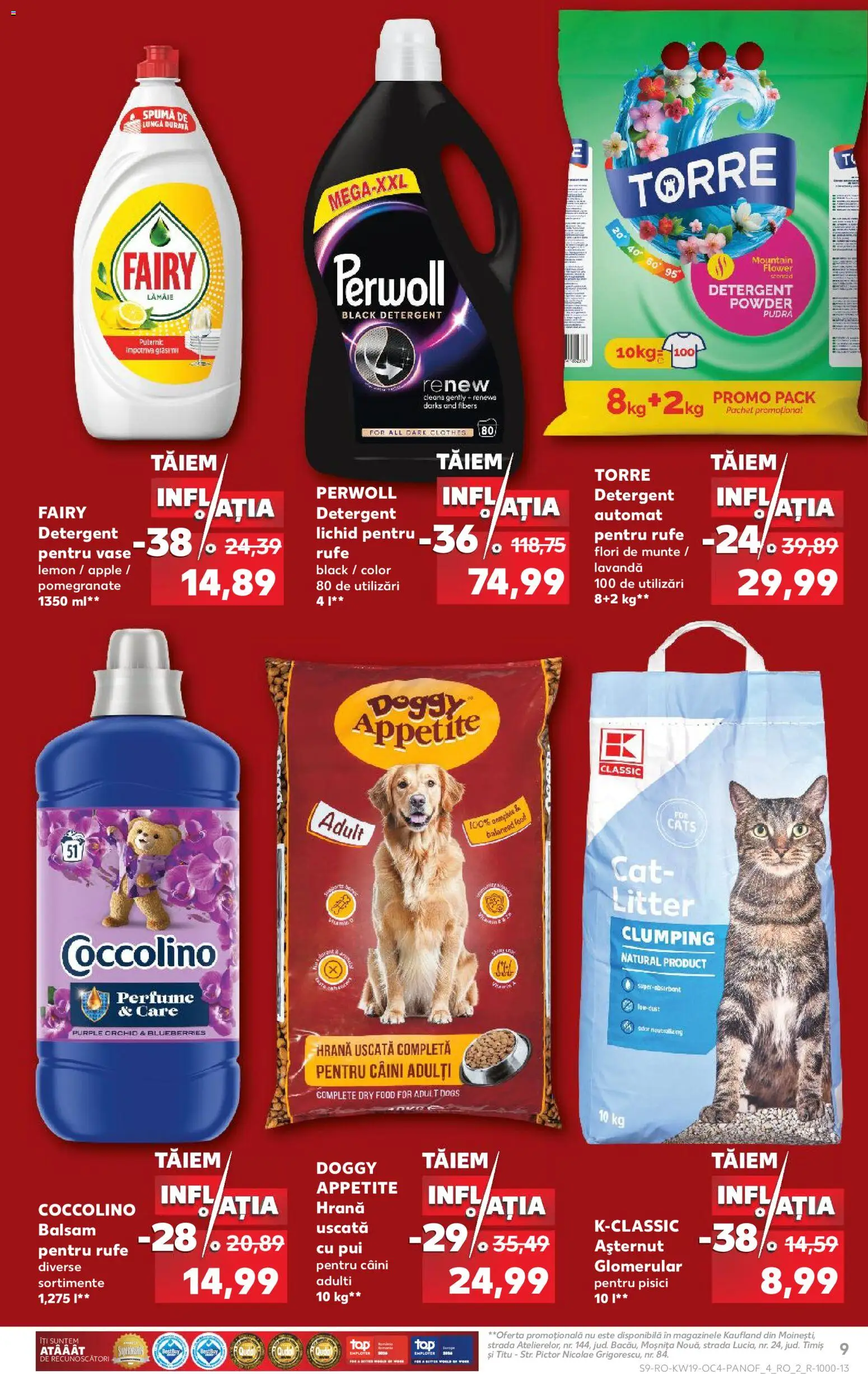 Noul catalog Kaufland – valabil de la 06.05.2026 | Pagină: 9 | Produse: Kedi Ödül Oyuncakları, Balsam, Detergent, Lămâie
