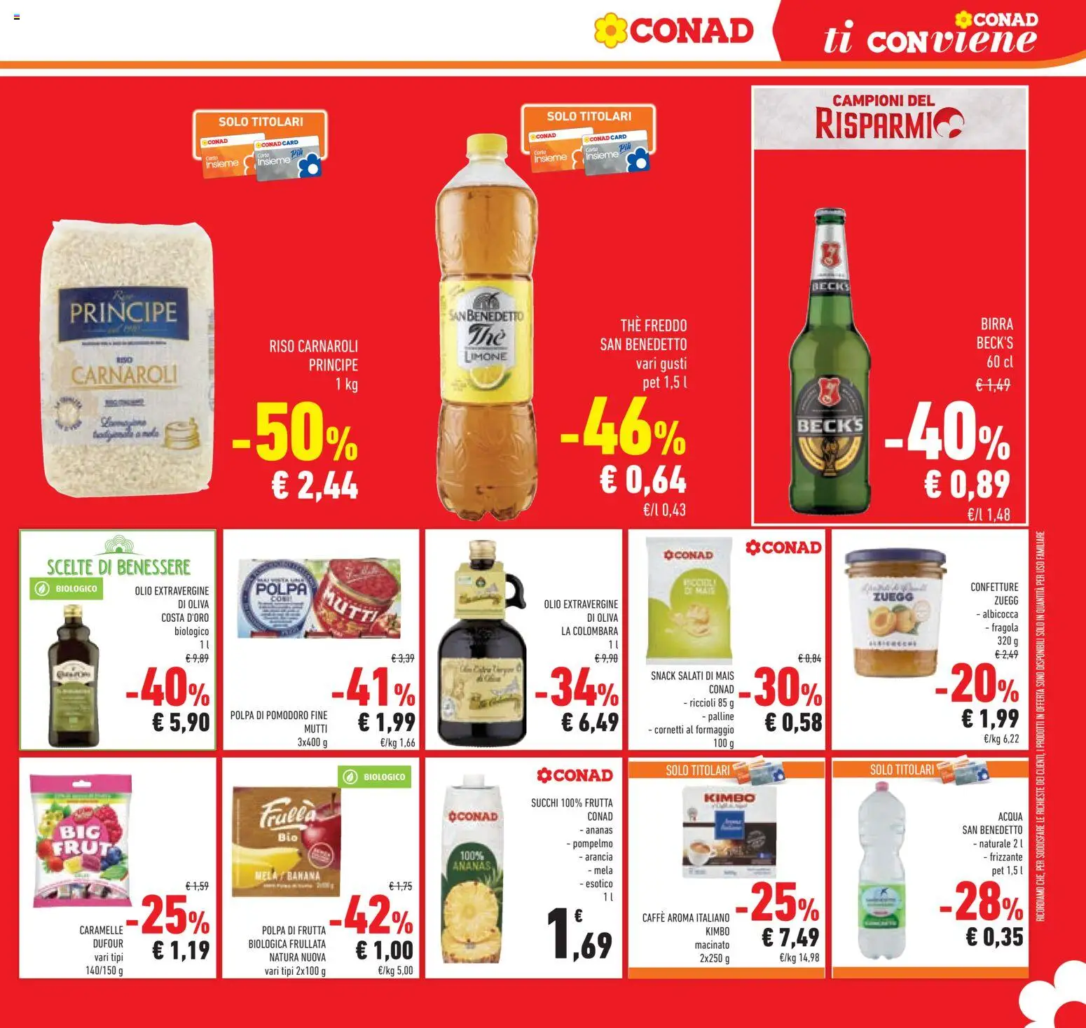 Volantino Conad del 01/07/2026 | Pagina: 21 | Prodotti: Birra, Riso, Pompelmo, Olio