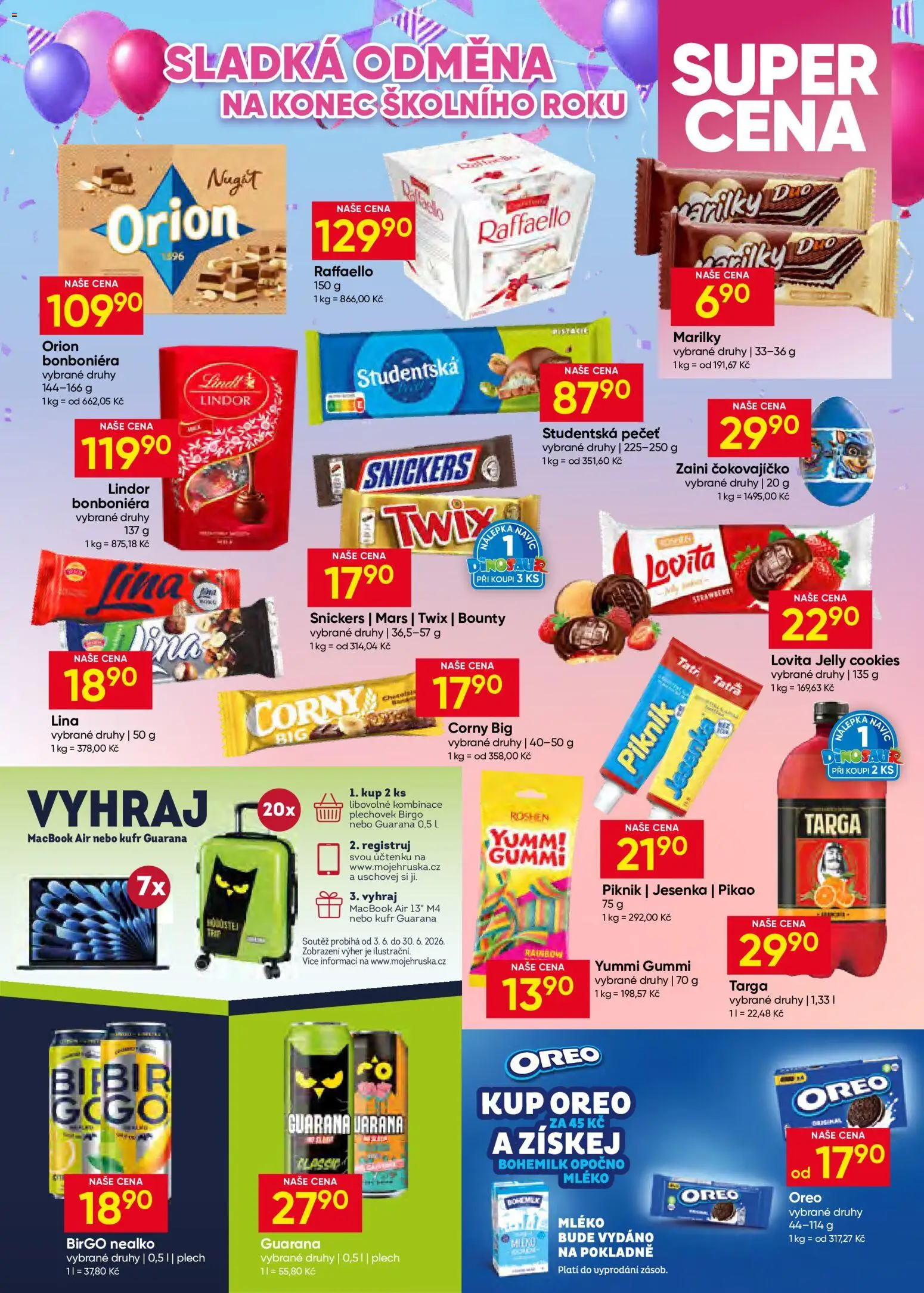 Hruška leták od 24.06.2026 | Strana: 7 | Produkty: Mléko, Twix, Bonboniéra, Lina