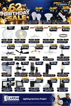 K. Carrim specials catalogue – valid from 25/09/2026 | Page: 10 | Products: Globe, Fan, Lamp, Light