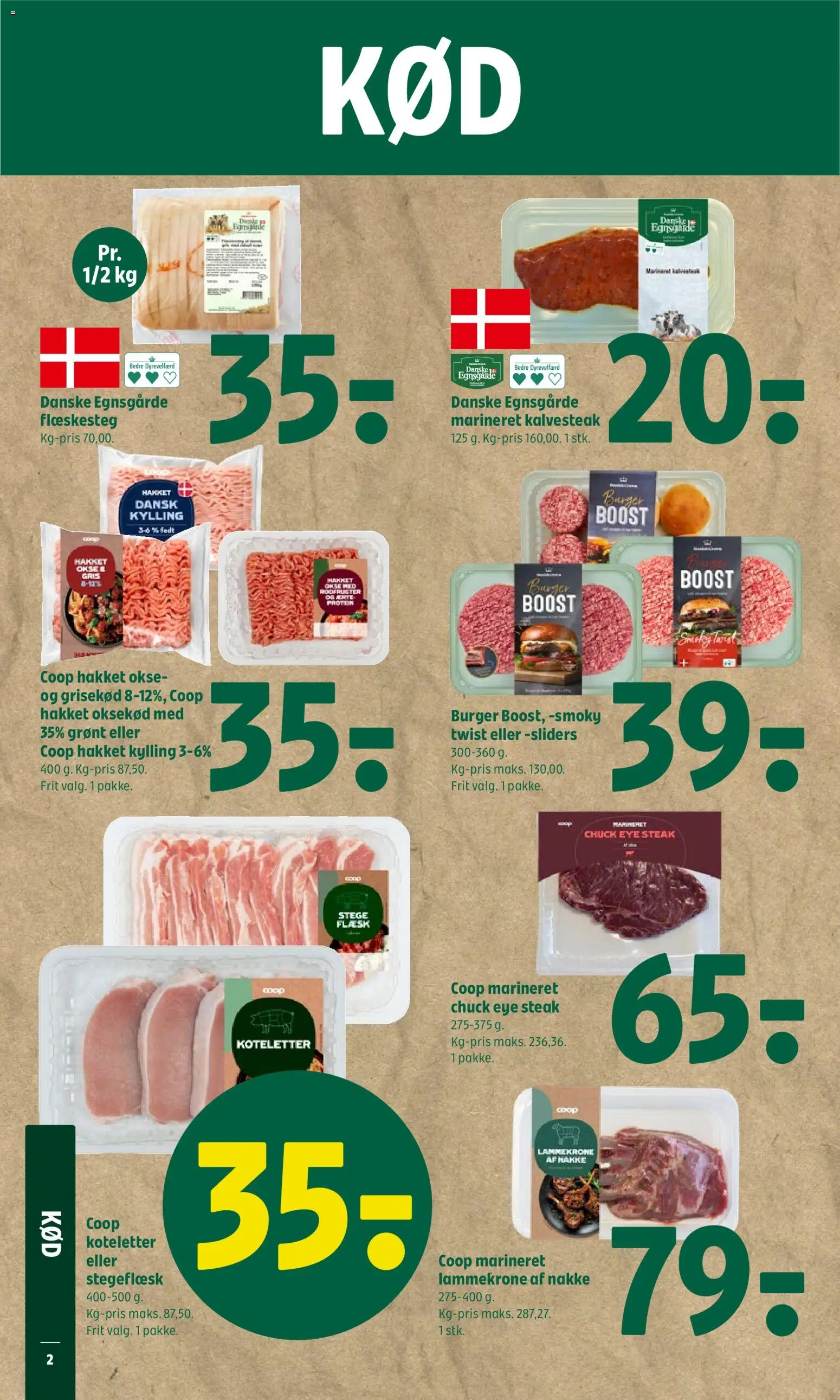 Coop 365 tilbudsavis – gyldig fra 07.05.2026 | Side: 3 | Produkter: Koteletter, Oksekød, Flæskesteg