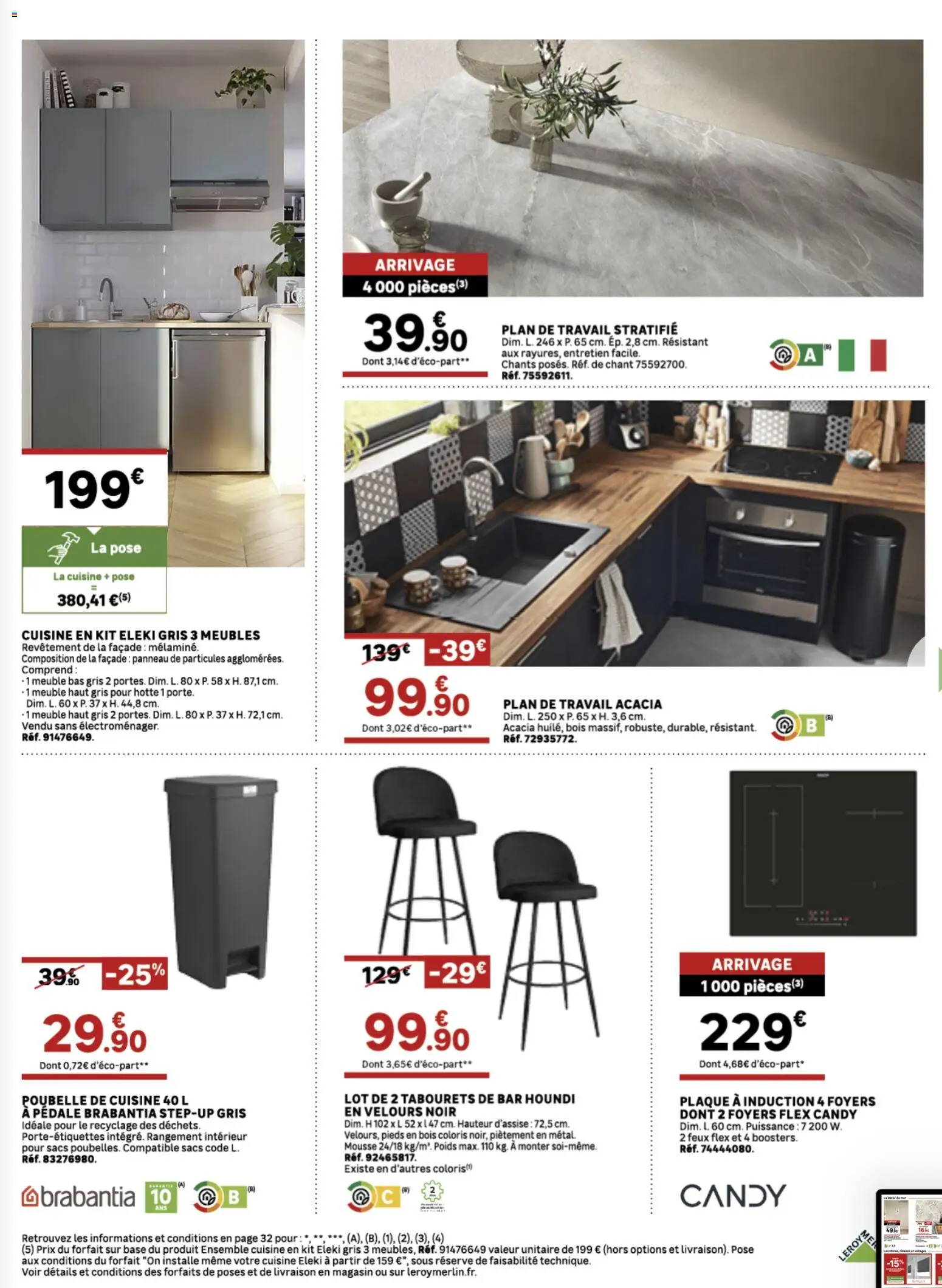 {H1} | Page: 9 | Produits: Plan de travail, Meuble bas, Poids, Mousse