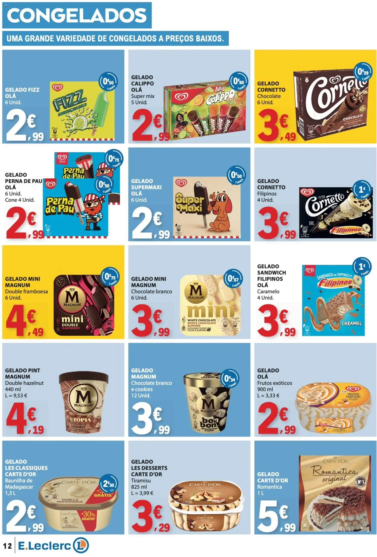 E.Leclerc folheto │ válido de 28.05.2026 | Página: 12 | Produtos: Filipinos, Gelado, Chocolate