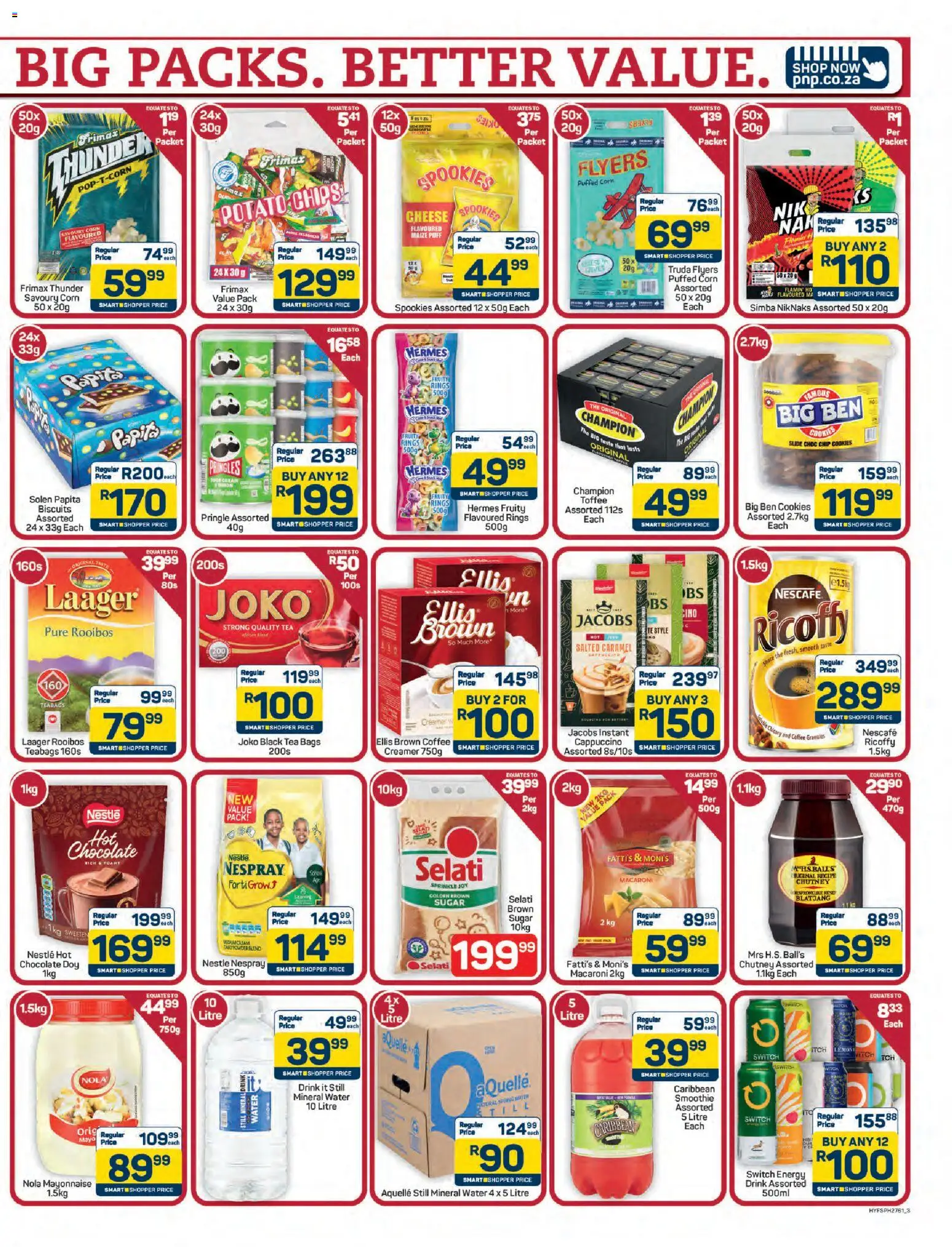New Pick n Pay catalogue – valid from 18.05.2026 | Page: 3 | Products: Creamer, Mayonnaise, Sugar, Caramel