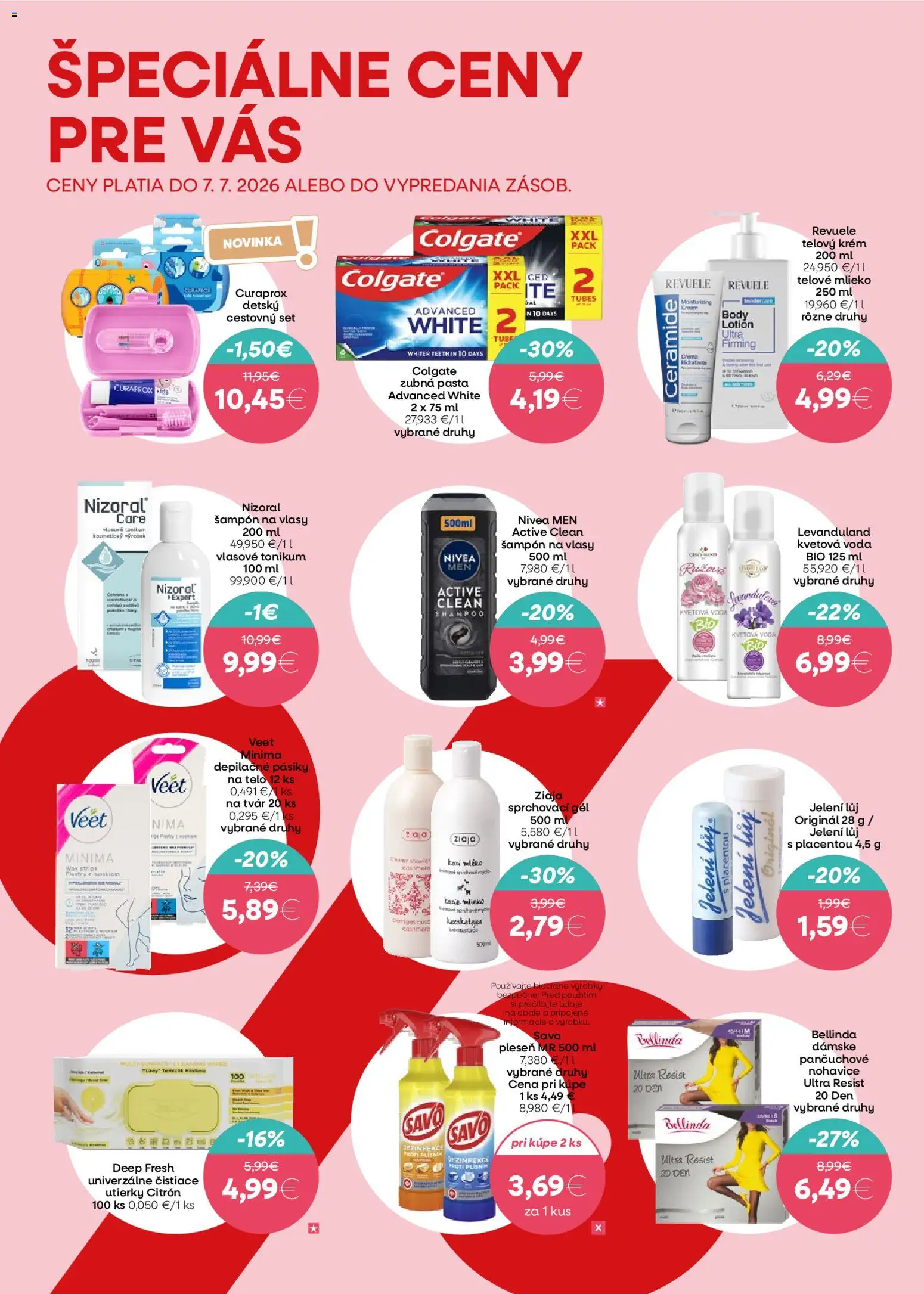 Nové 101 drogerie akcie – leták je platný od 20.05.2026 | Strana: 8 | Produkty: Nivea, Savo, Curaprox, Utierky