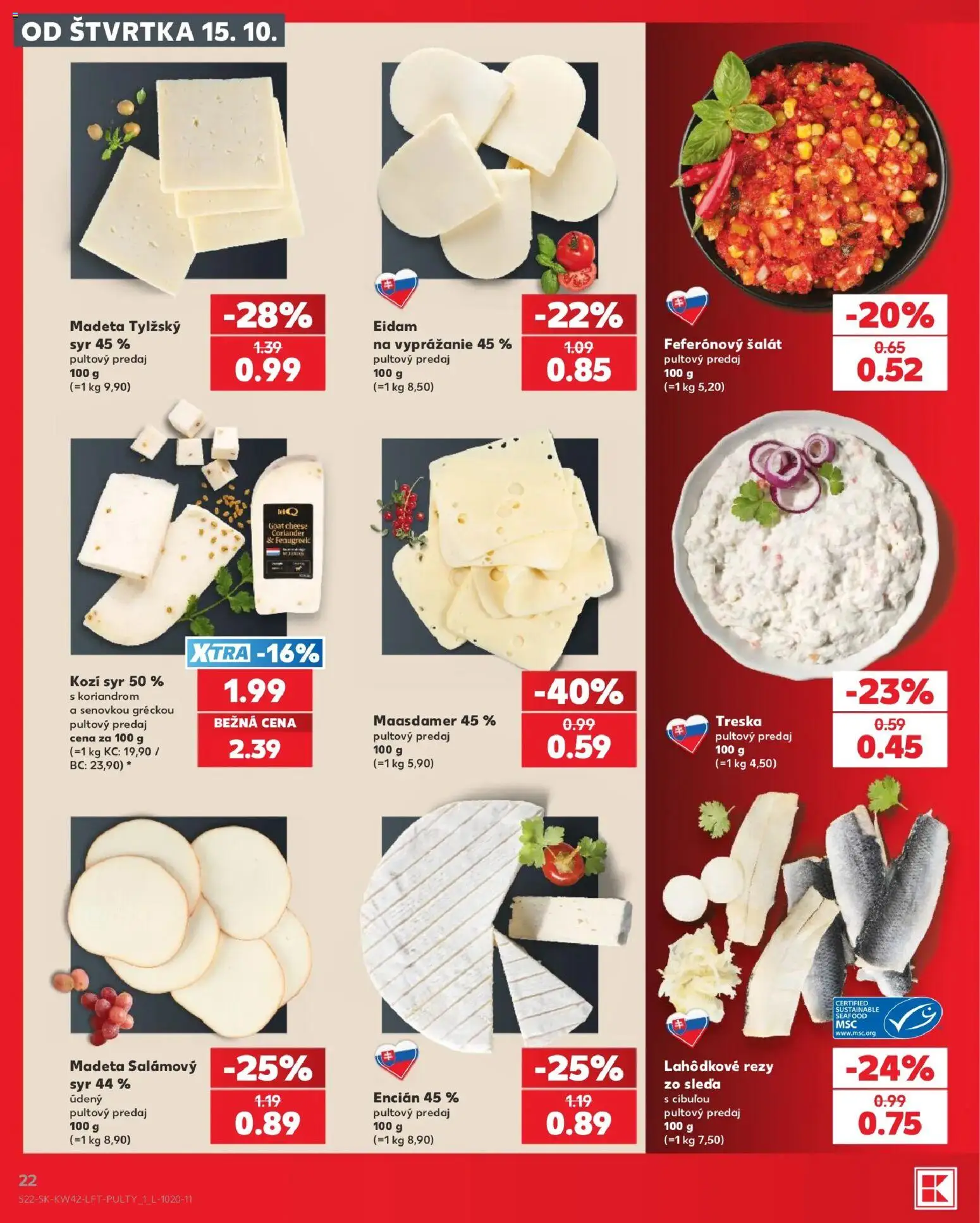 Kaufland SK akciós ujság - amely érvényes a következő dátumtól: 2026.10.15. | Oldal: 22