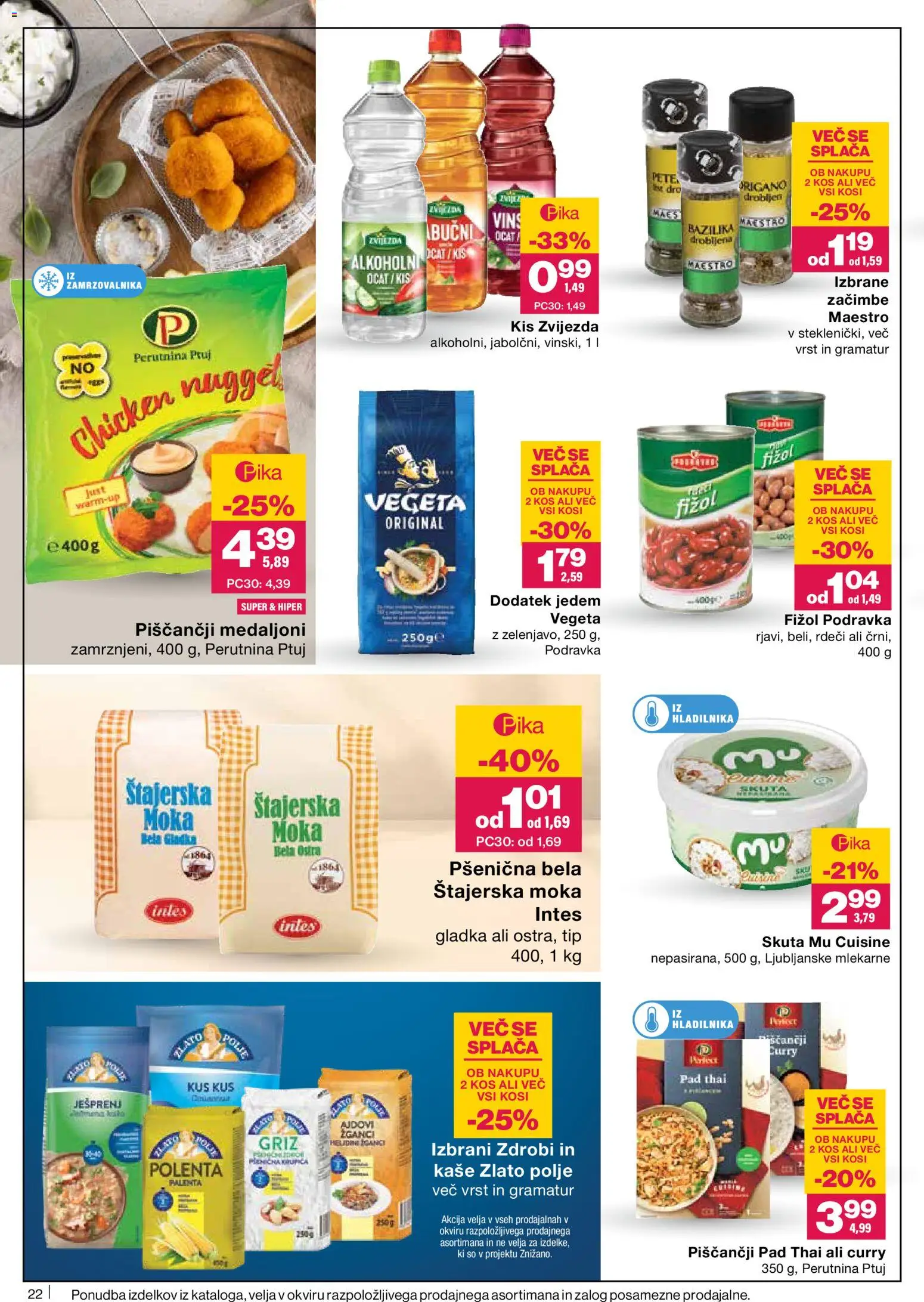 Novi Mercator katalog ponudbe – veljaven od 07.05.2026 | Stran: 22 | Izdelki: Kos, Kis, Skuta, Zacimbe