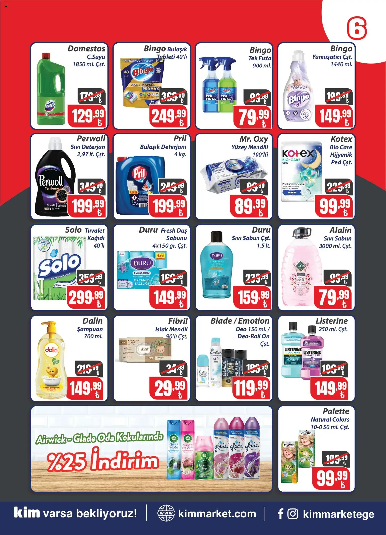 Kim Market Katalog - 20 Temmuz 2026 tarihinden itibaren geçerlidir | Sayfa: 6 | Ürünler: Tuvalet, Duş, Şampuan, Sabun