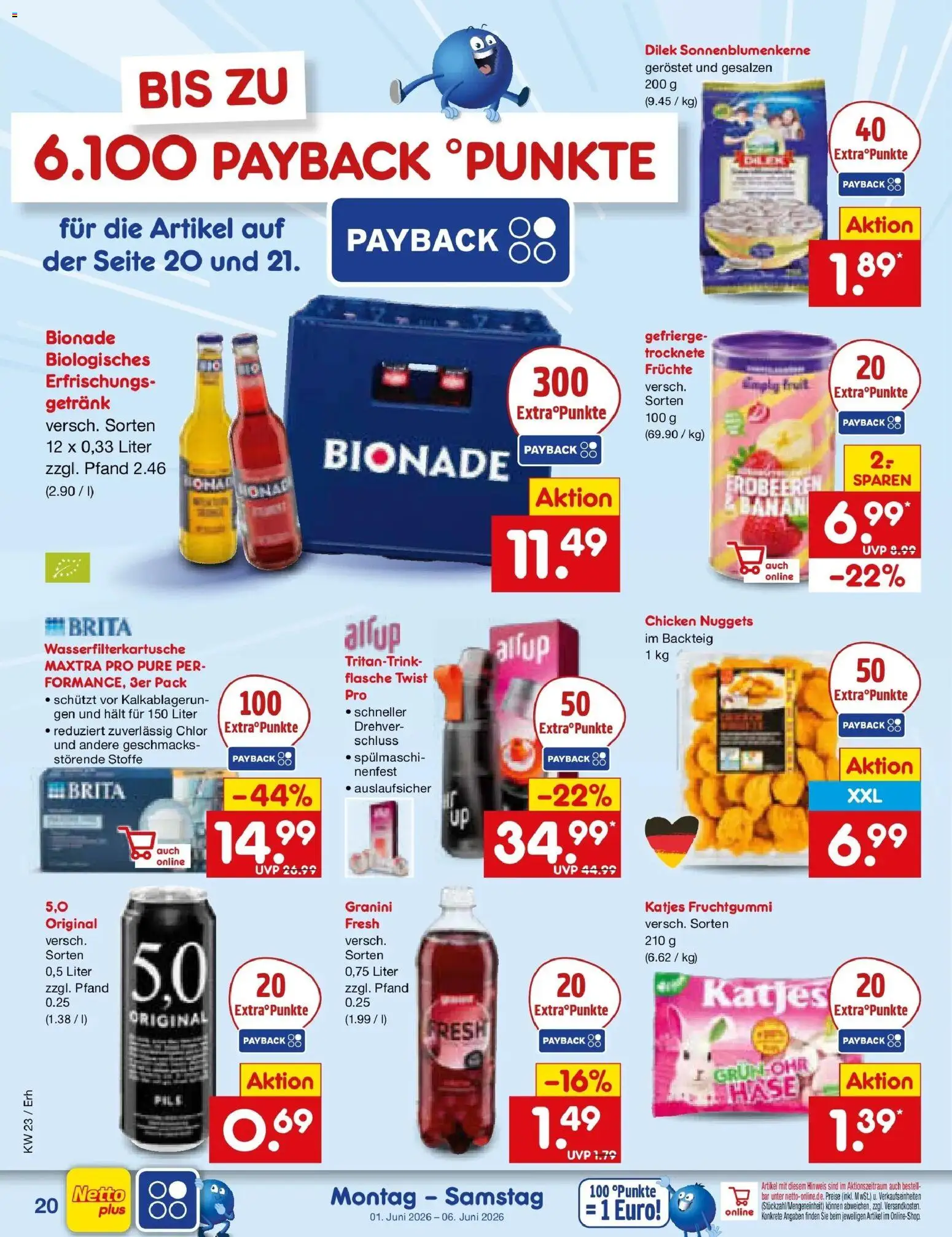 Netto Marken-Discount Prospekt Velden – gültig ab 01.06.2026 | Seite: 22 | Produkte: Katjes, Bionade, Granini