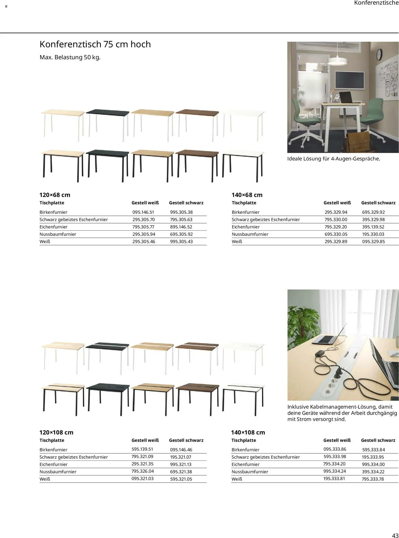 Ikea Büroeinrichtung – gültig ab 01.04.2026 | Seite: 43 | Produkte: Konferenztisch