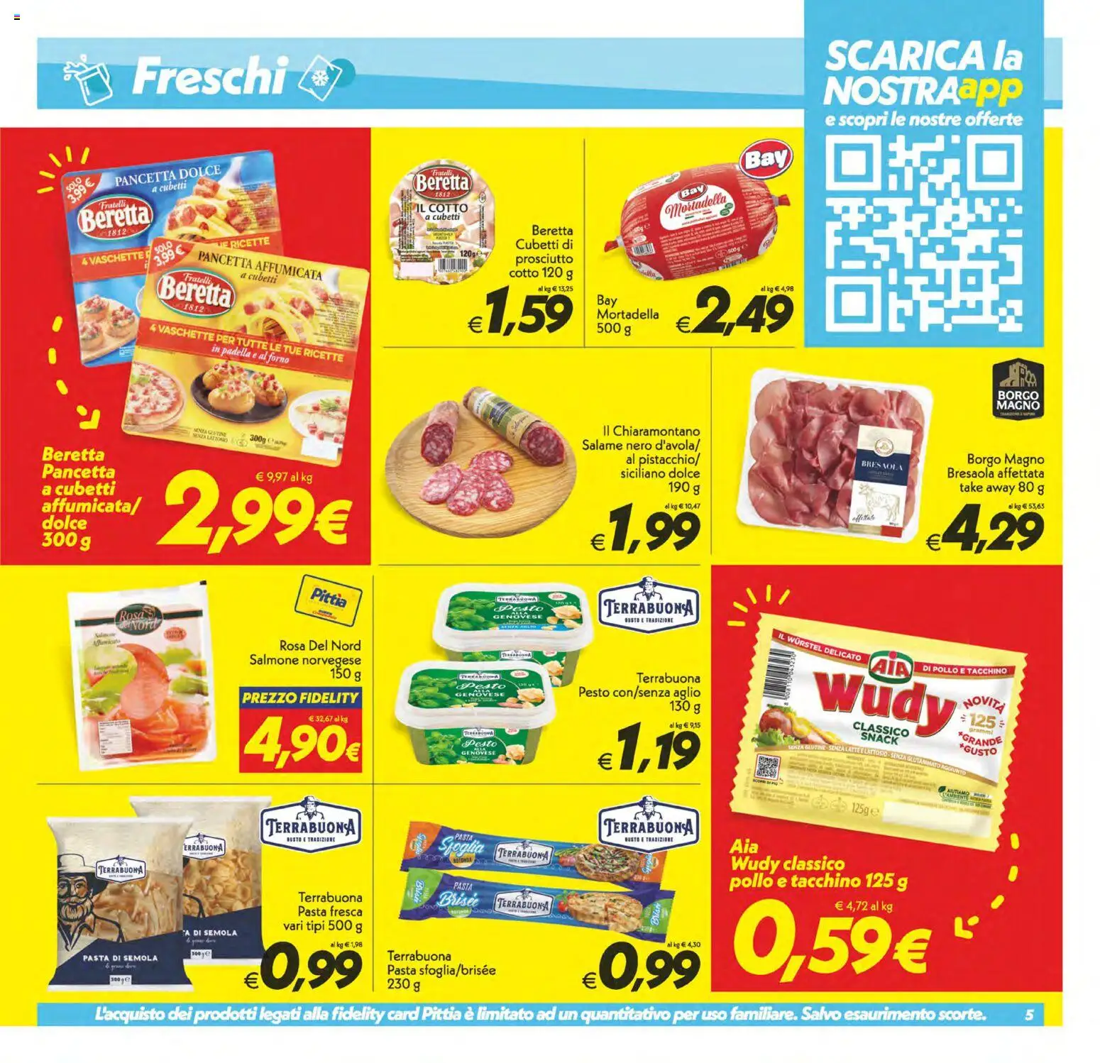 Volantino SuperConveniente del 30/06/2026 | Pagina: 5 | Prodotti: Latte, Aglio, Pesto, Mortadella